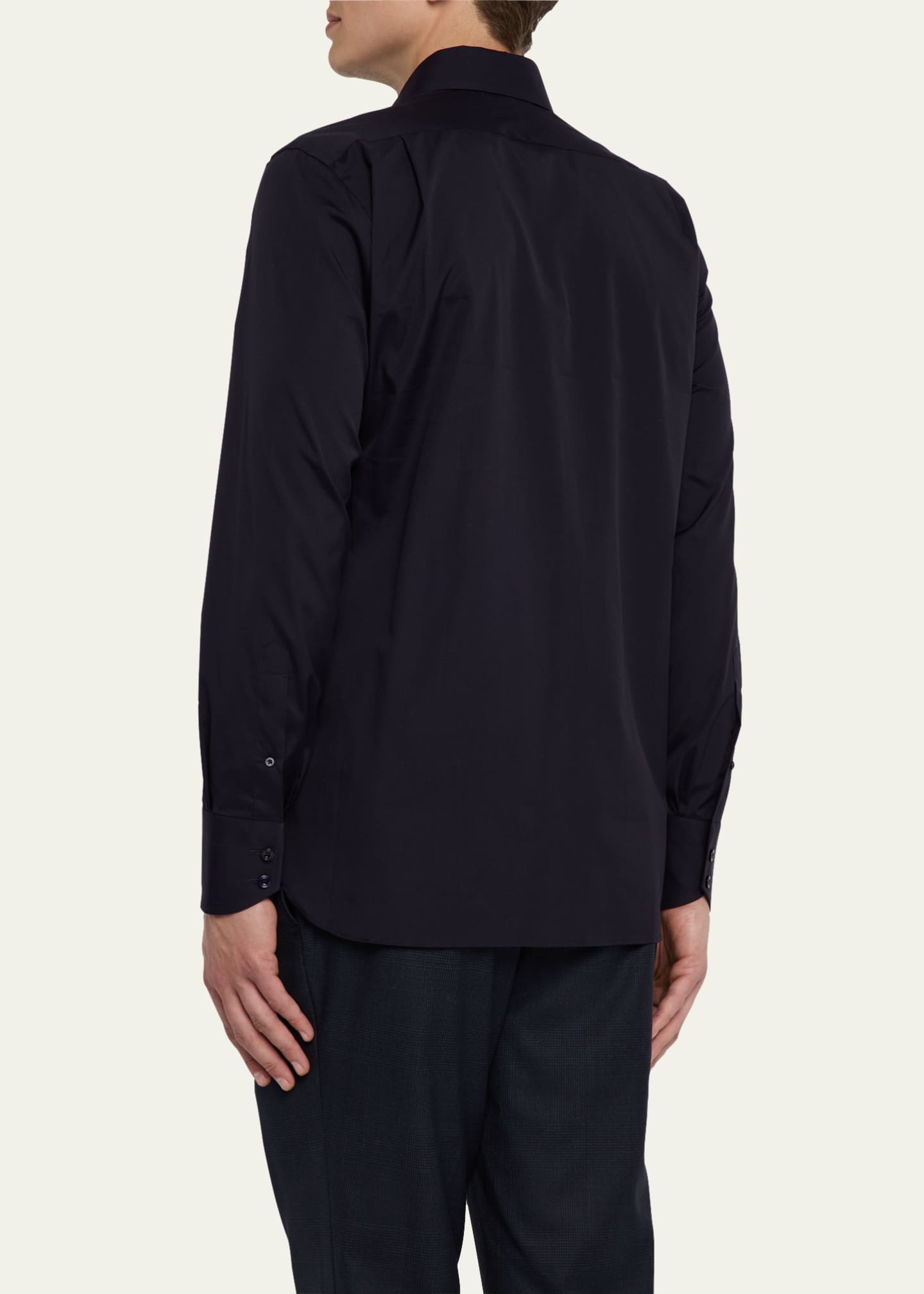 TOM FORD Men's Poplin Point-Collar Dress Shirt Image 3 of 5