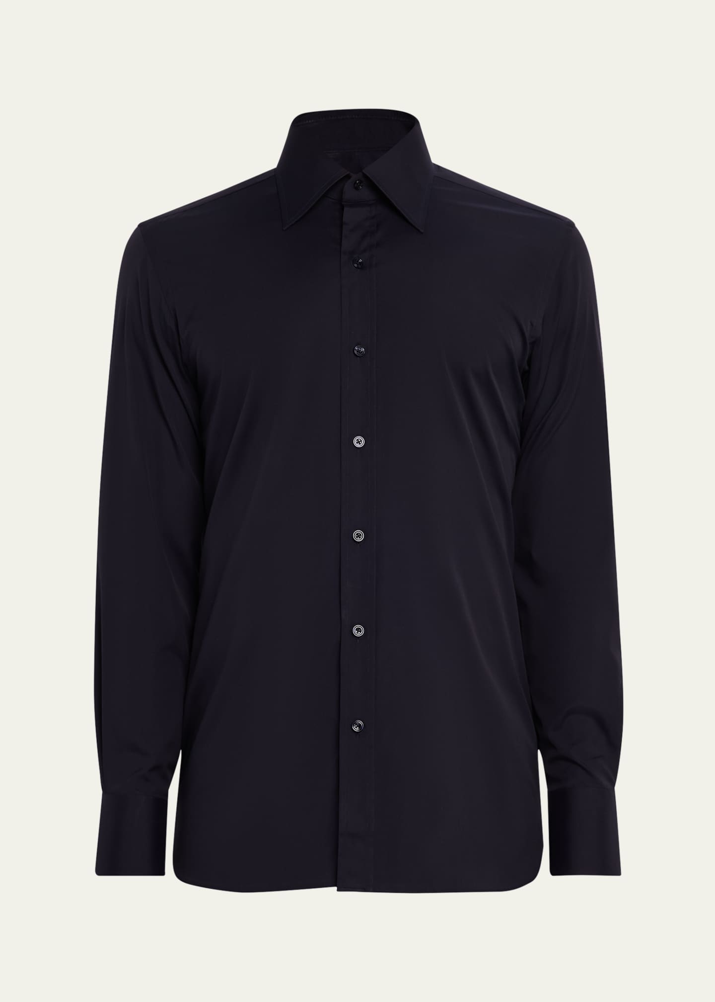 TOM FORD Men's Poplin Point-Collar Dress Shirt Image 1 of 5