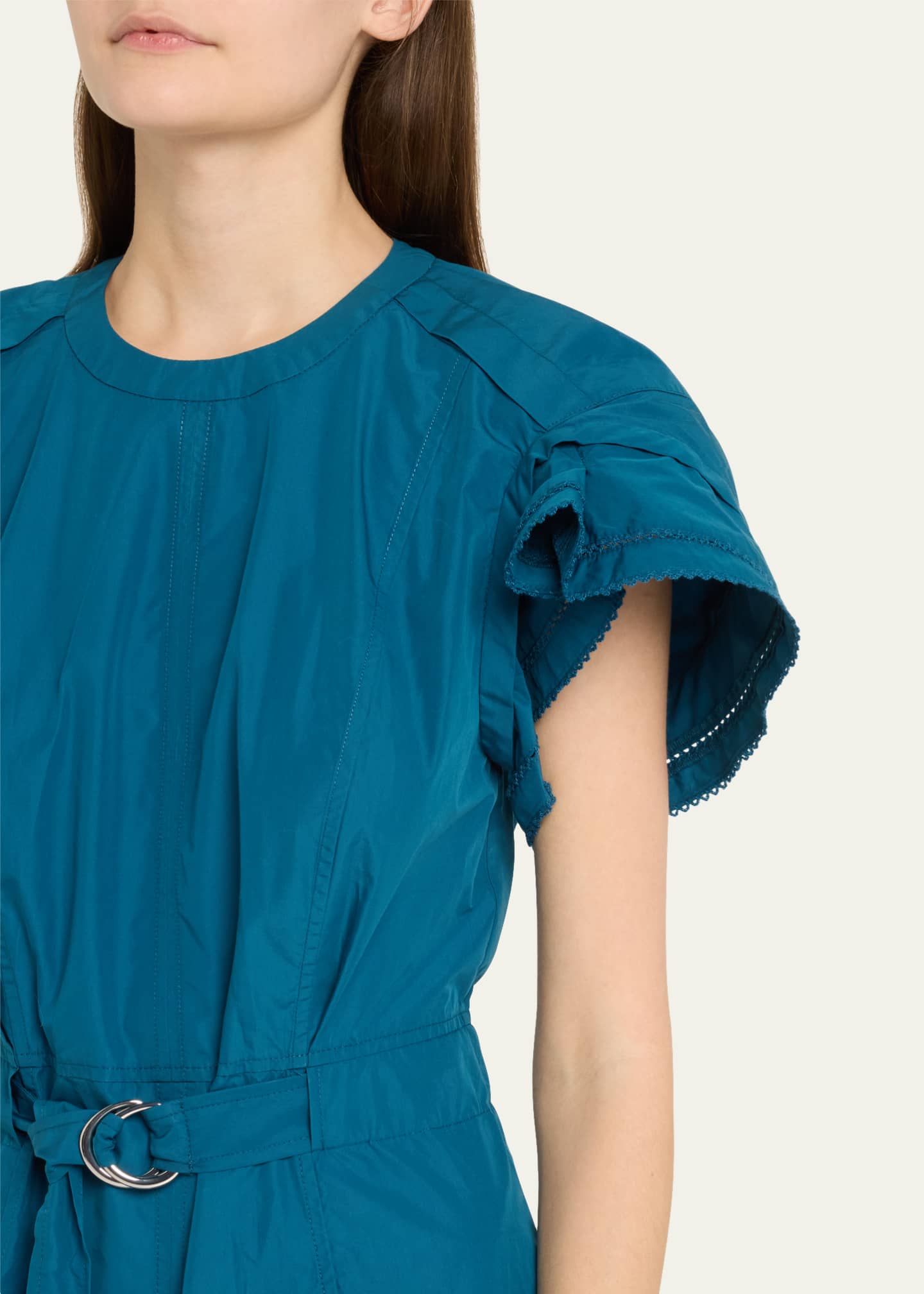 3.1 Phillip Lim Draped Short-Sleeve Belted Midi Dress Image 5 of 5