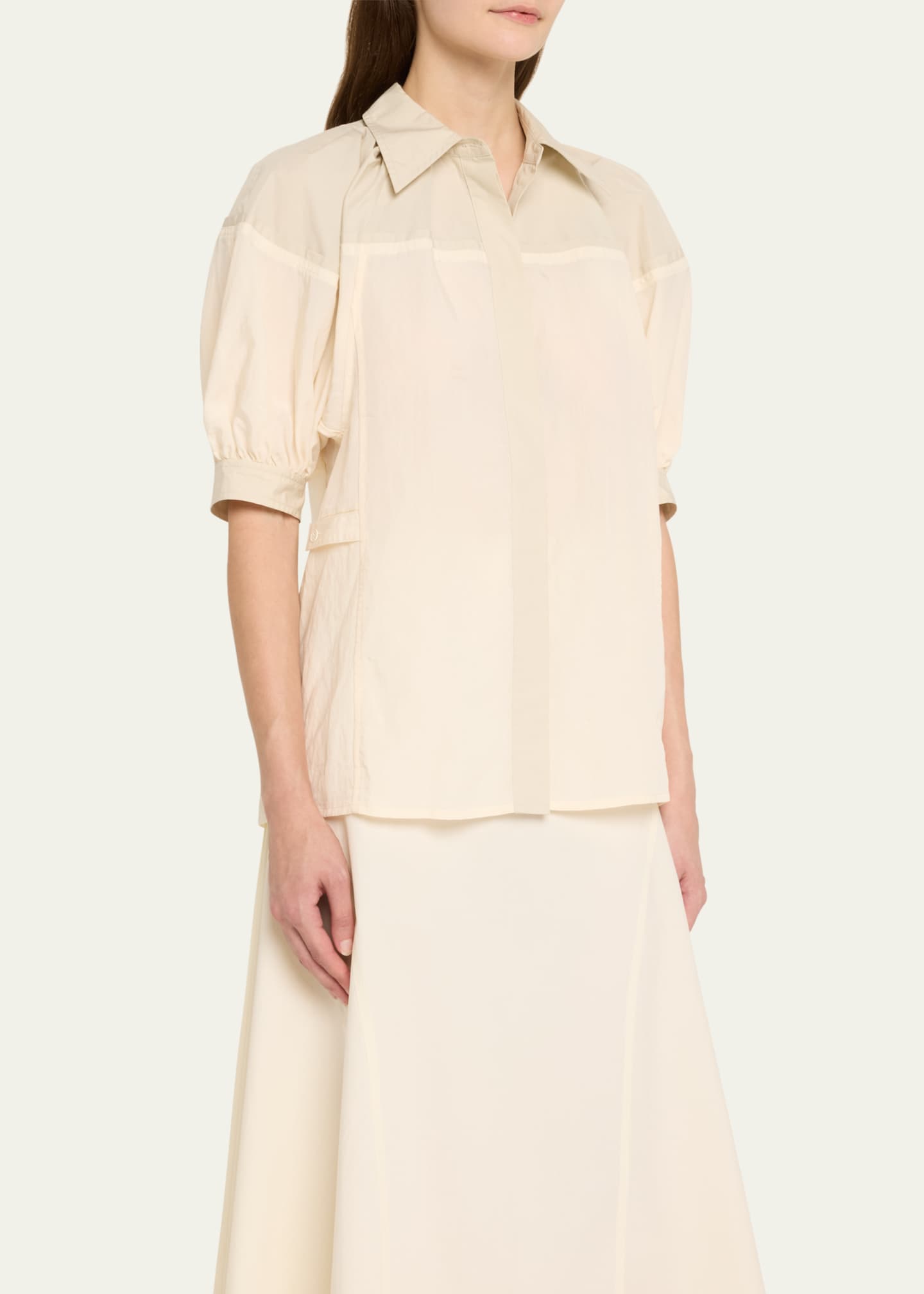3.1 Phillip Lim Lantern-Sleeve Shirt Image 4 of 5