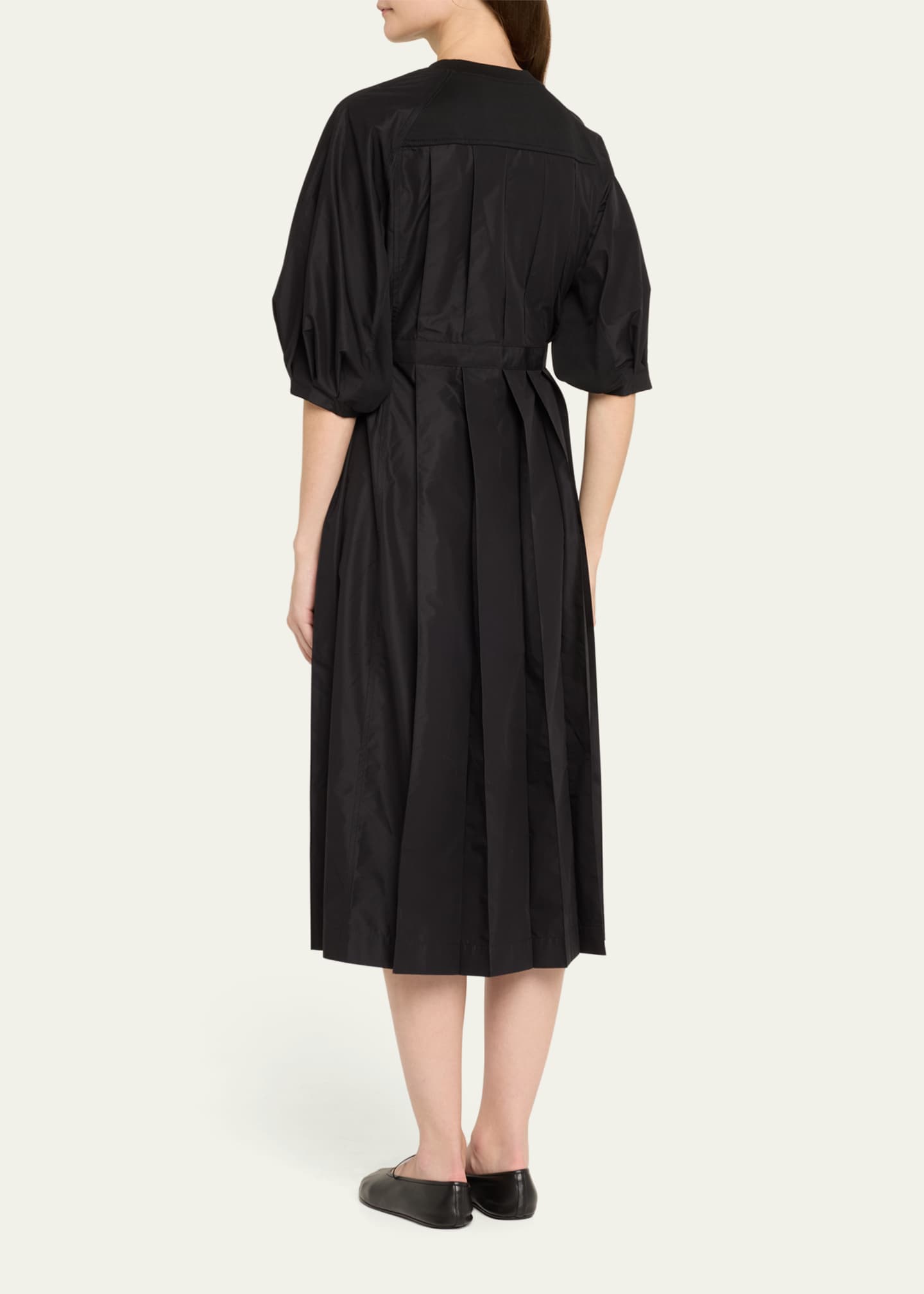 3.1 Phillip Lim Pleated Combo Sweatshirt Midi Dress Image 3 of 5