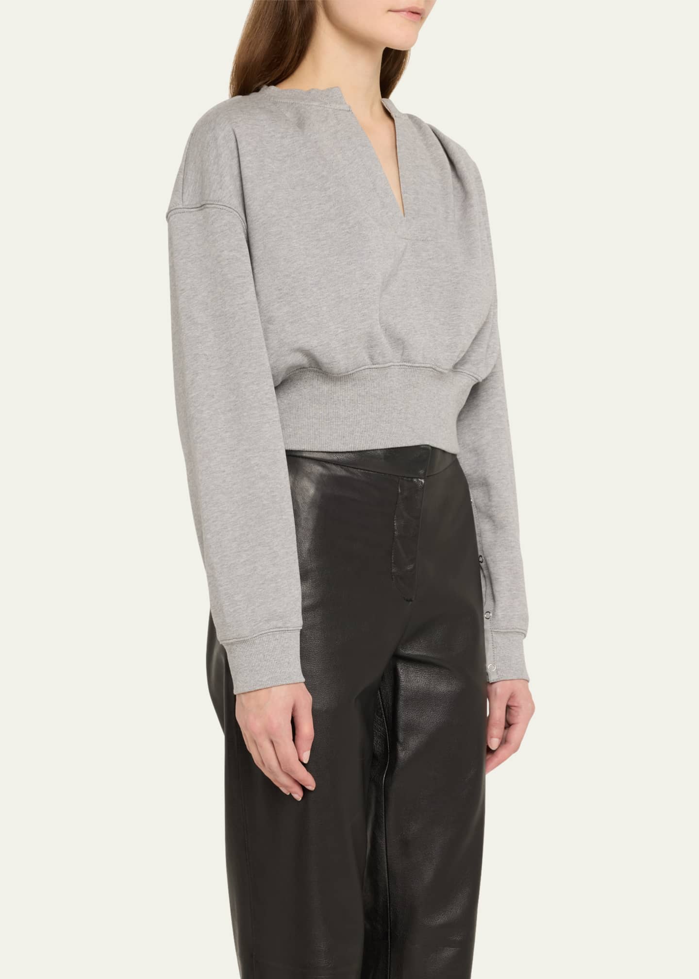 3.1 Phillip Lim Cropped Sweatshirt Grey Melange