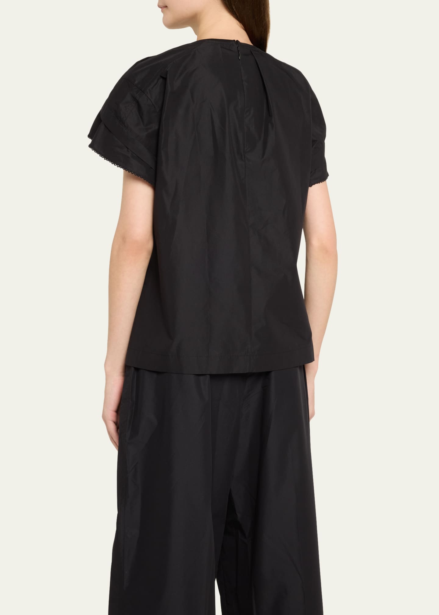 3.1 Phillip Lim Draped-Sleeve Combo T-Shirt Image 3 of 5