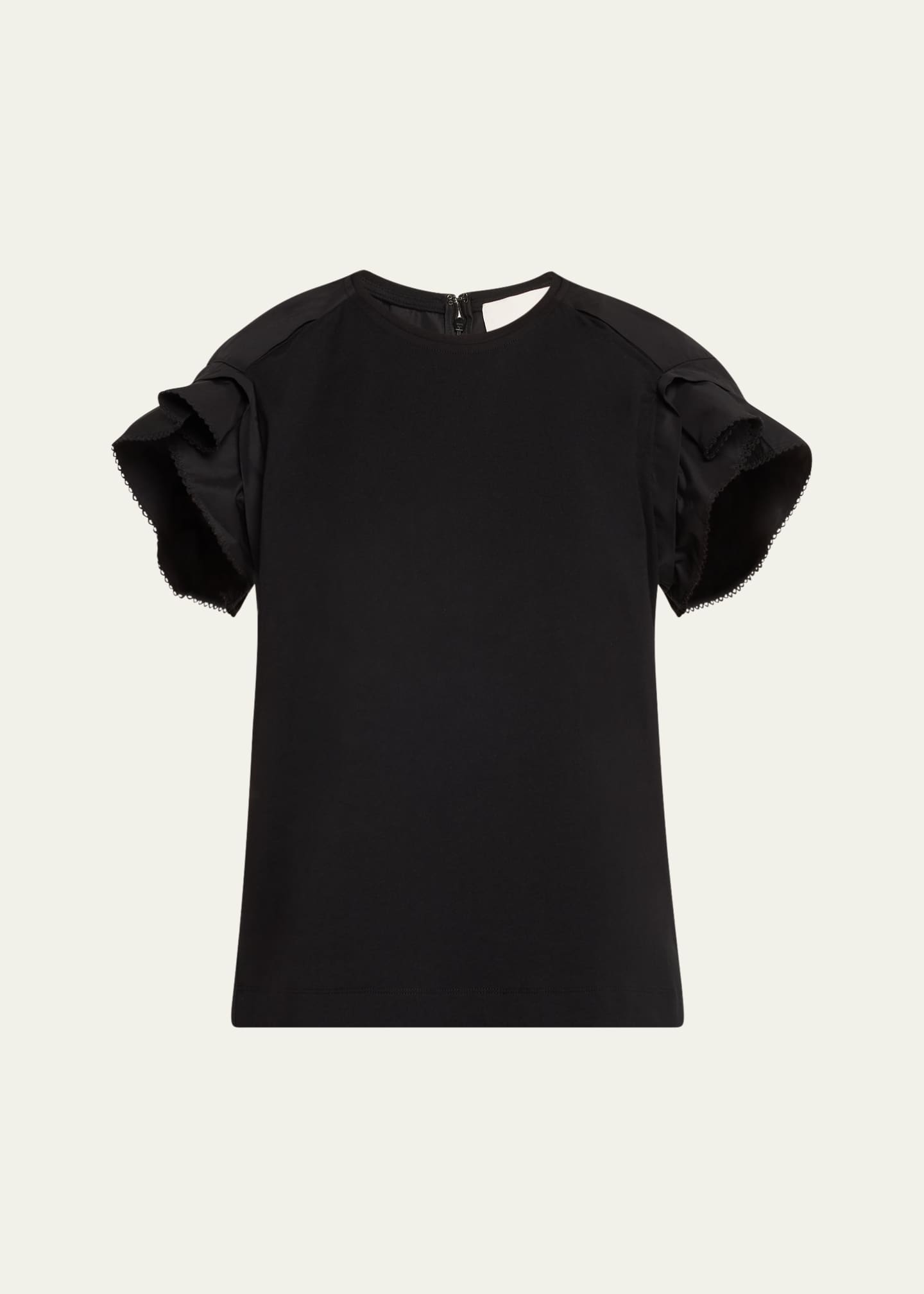 3.1 Phillip Lim Draped-Sleeve Combo T-Shirt Image 1 of 5
