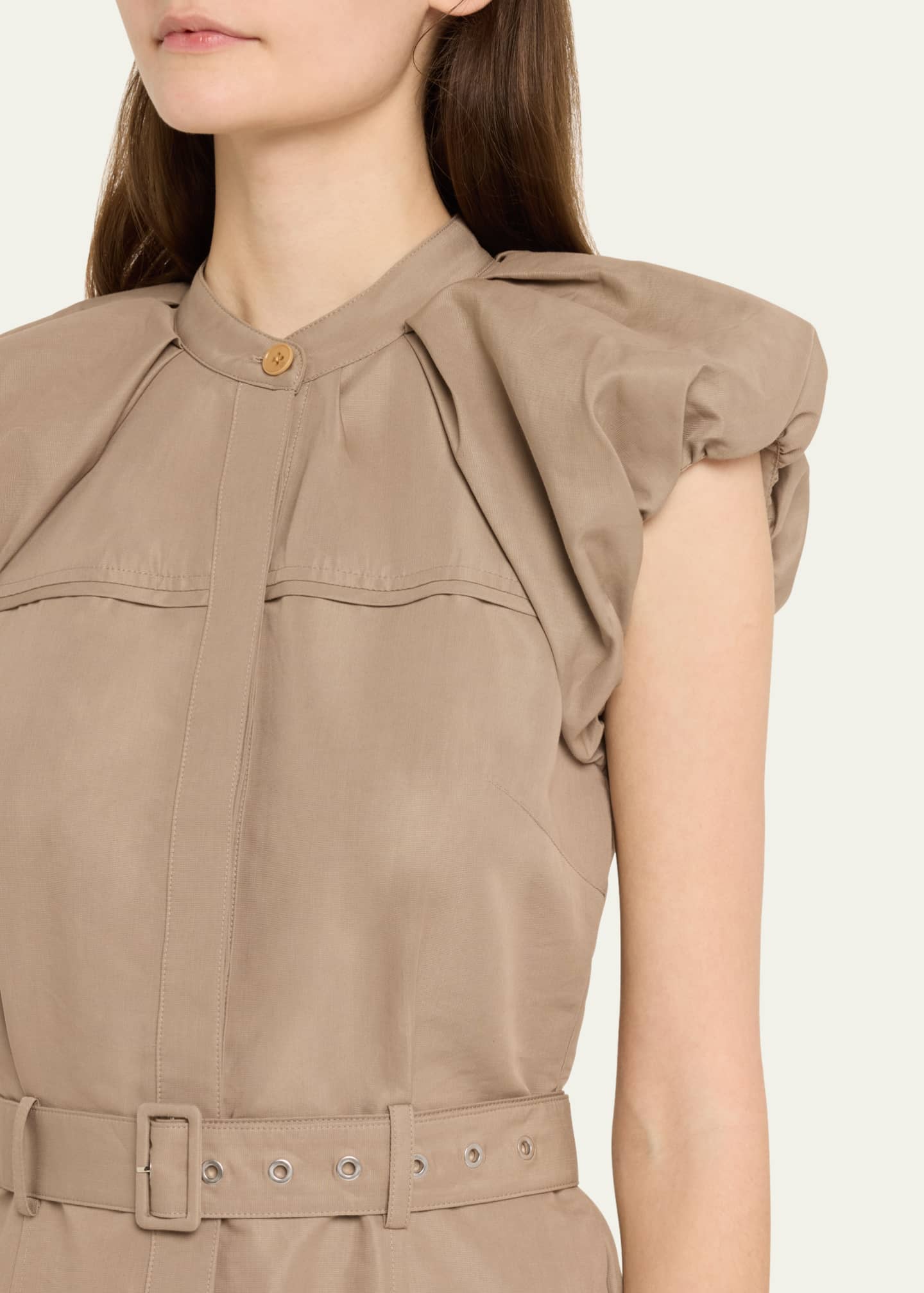 3.1 Phillip Lim Puff-Sleeve Belted Midi Dress Image 5 of 5