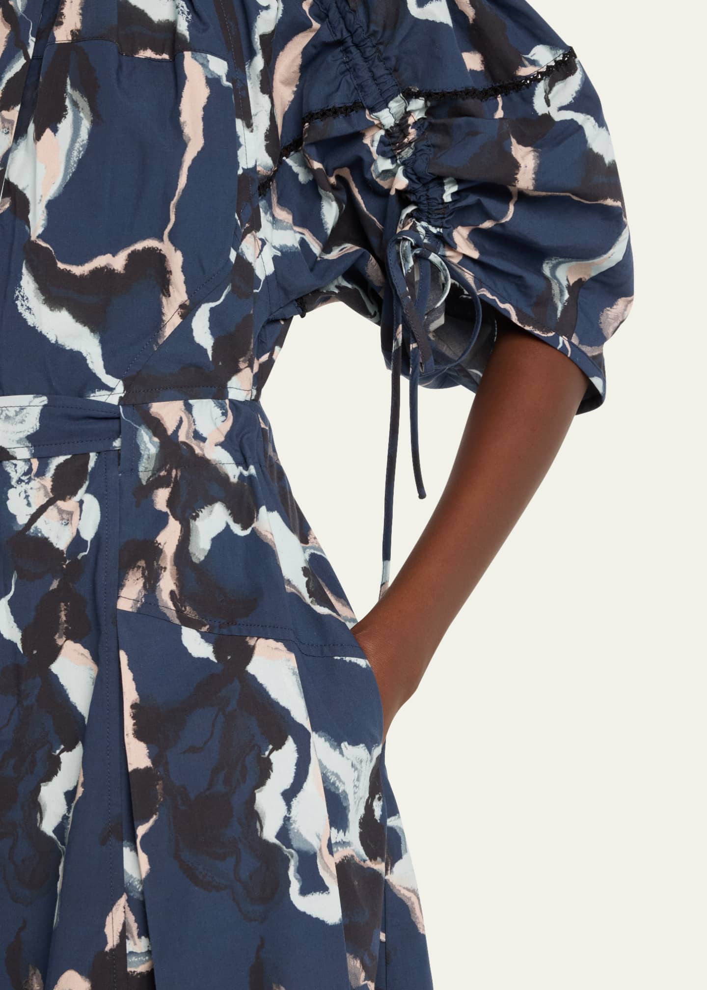 3.1 Phillip Lim Shirred Belted Midi Dress Image 5 of 5