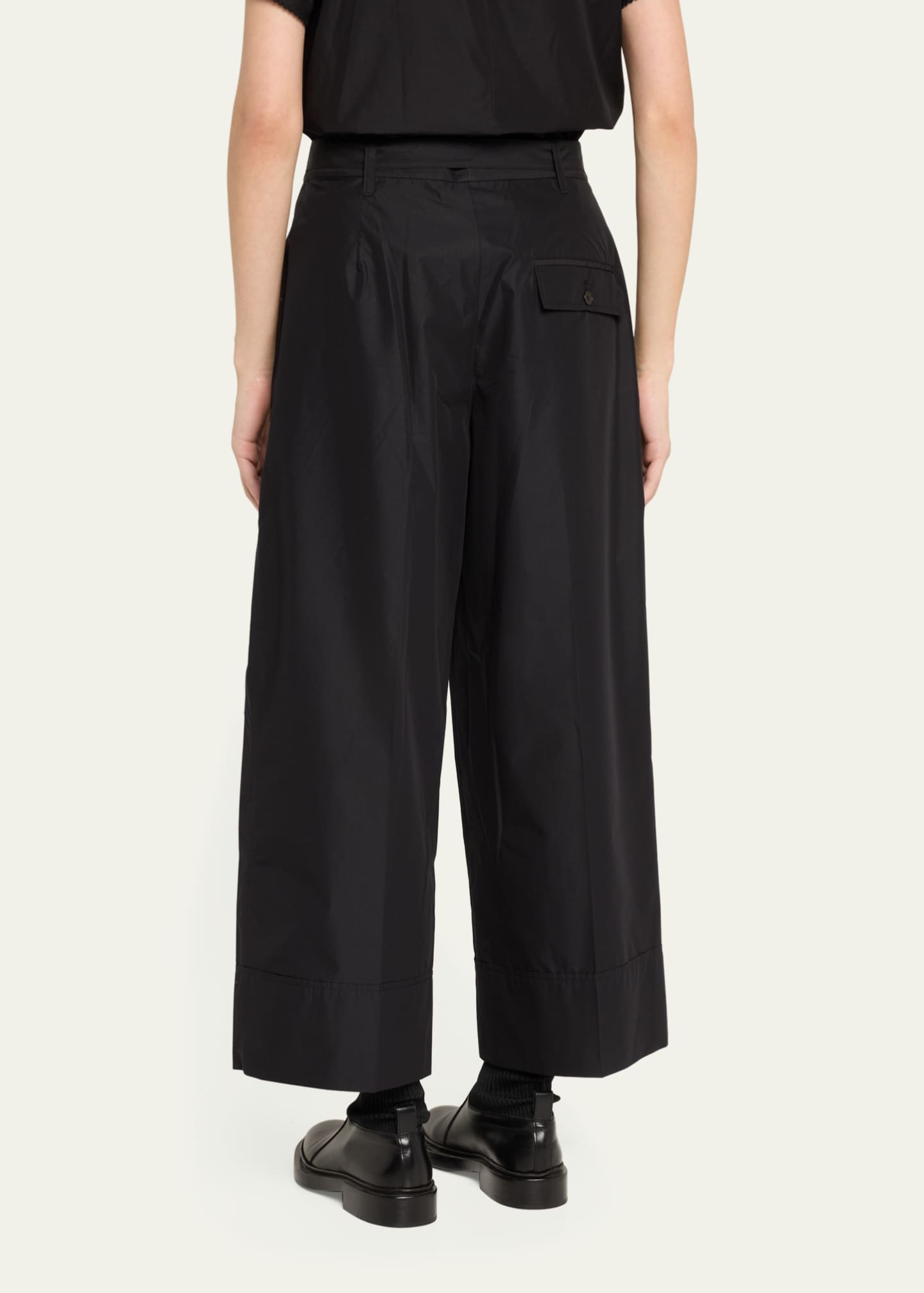 3.1 Phillip Lim Cropped Wide-Leg Pants with Belt Image 3 of 5