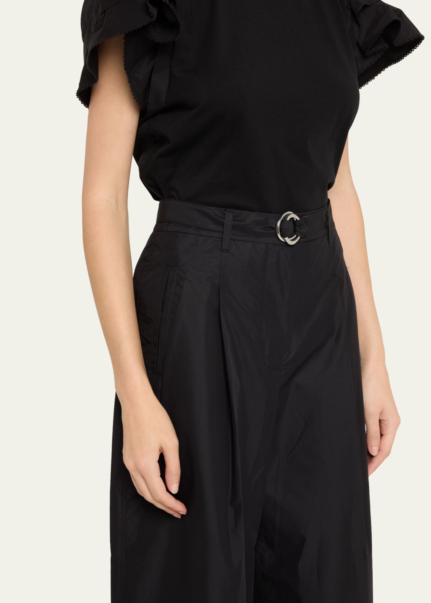 3.1 Phillip Lim Cropped Wide-Leg Pants with Belt Image 5 of 5