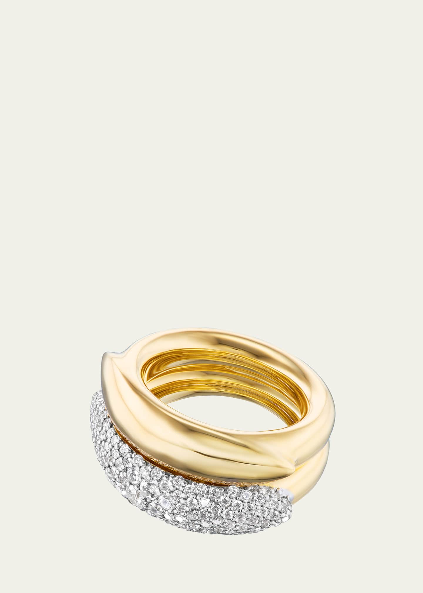 Uniform Object 18K Yellow Gold Shard Diamond Ring Image 2 of 3