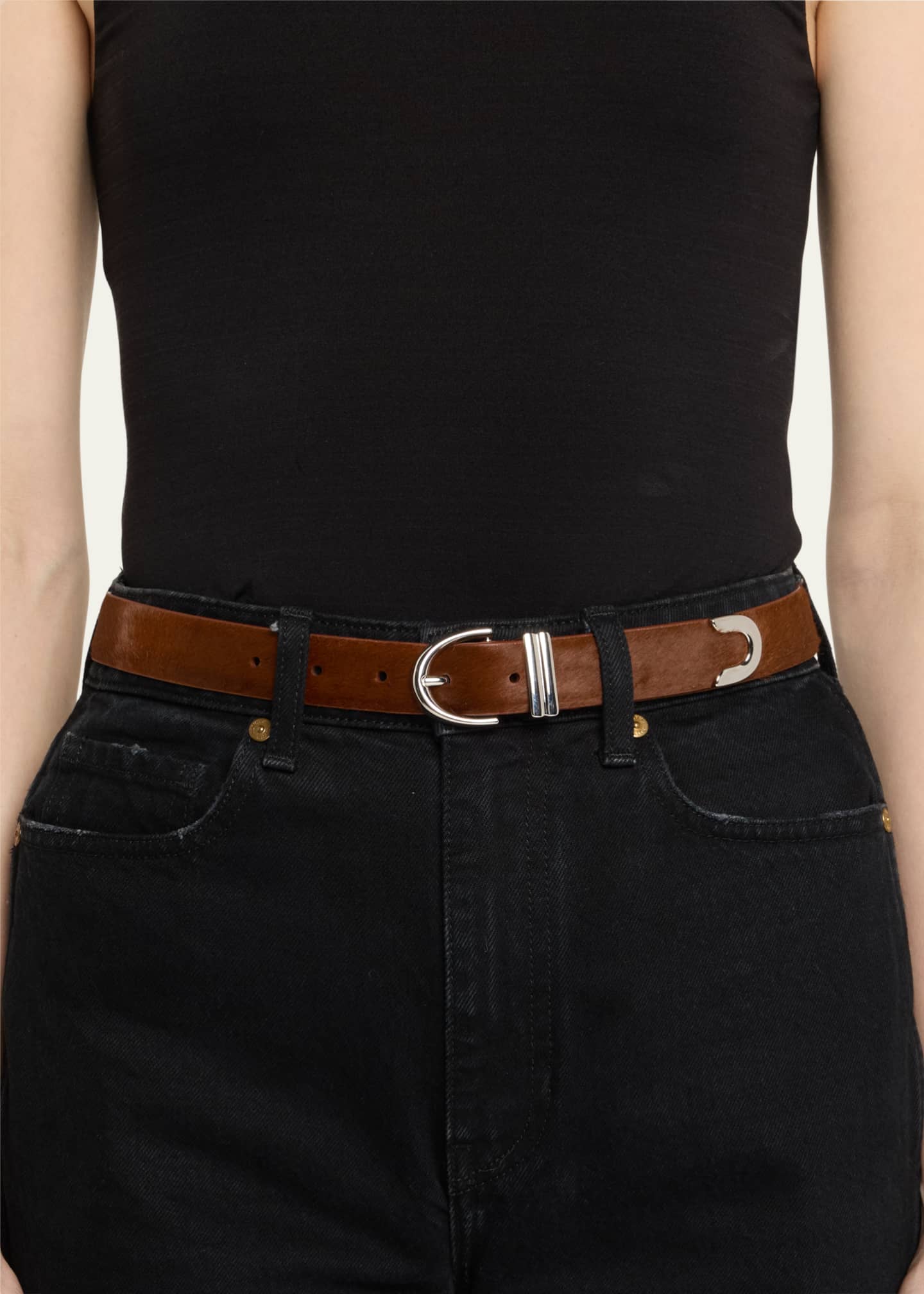 Khaite Bambi Suede Skinny Belt Image 2 of 2
