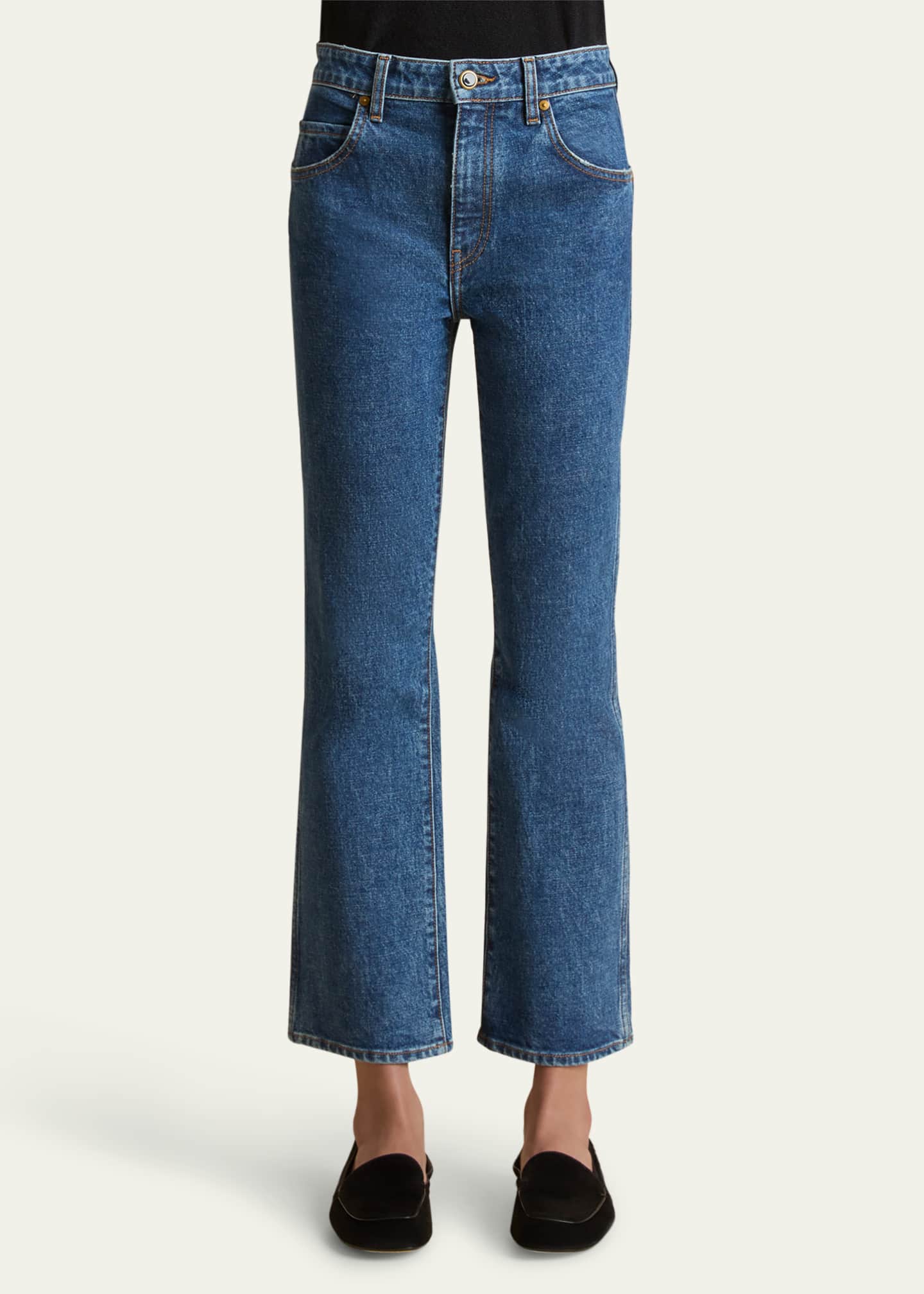 Khaite Vivian Boot-Cut Flare Jeans | Neiman Marcus