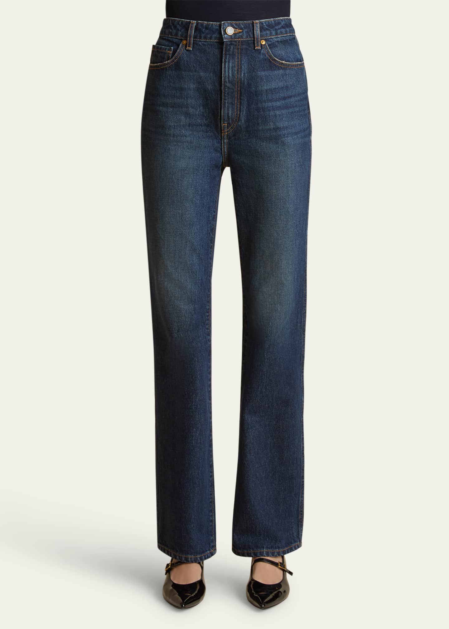 Khaite Danielle Straight Leg Jeans - Bergdorf Goodman