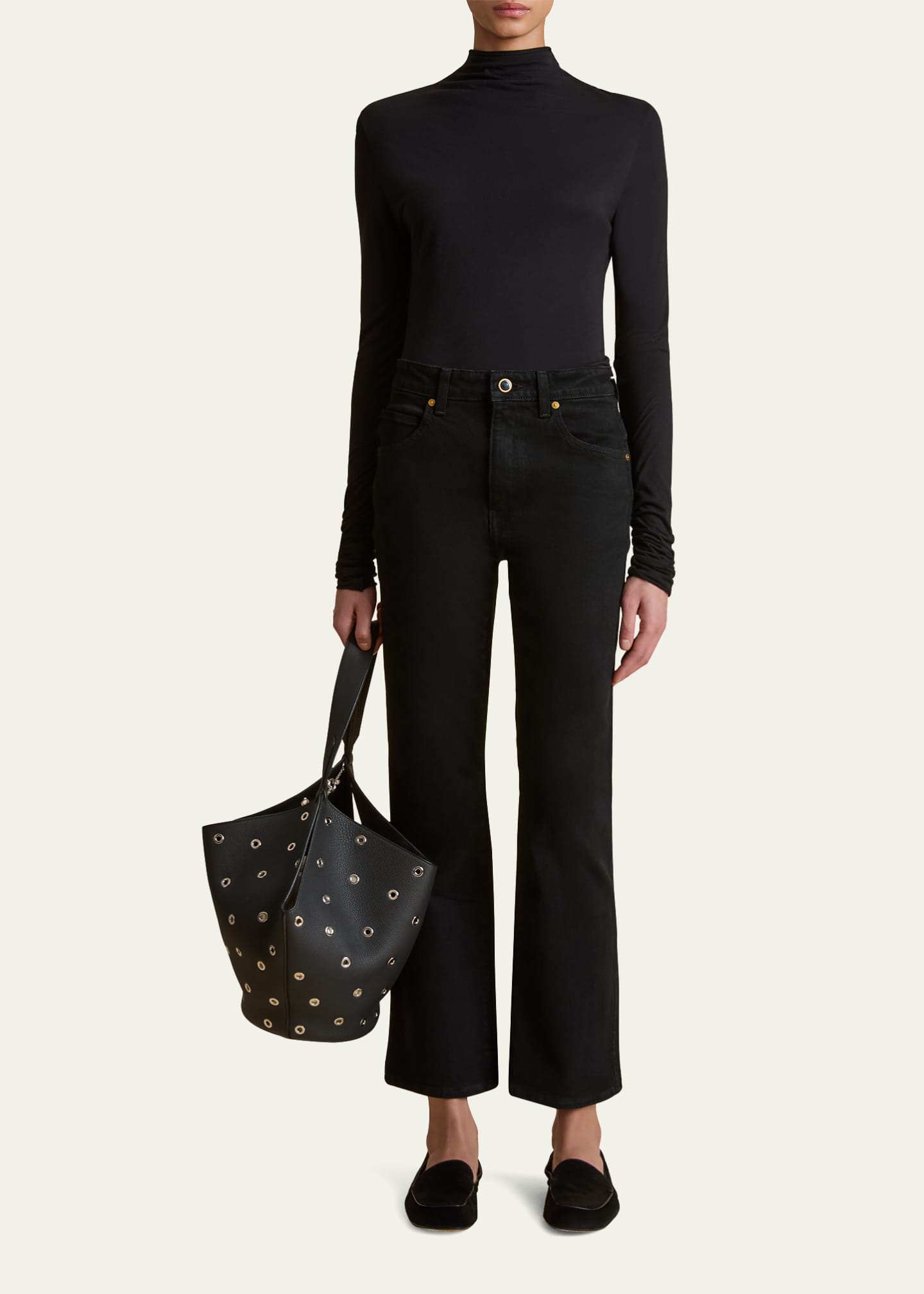 Khaite Vivian Straight-Leg Ankle Jeans Image 2 of 5