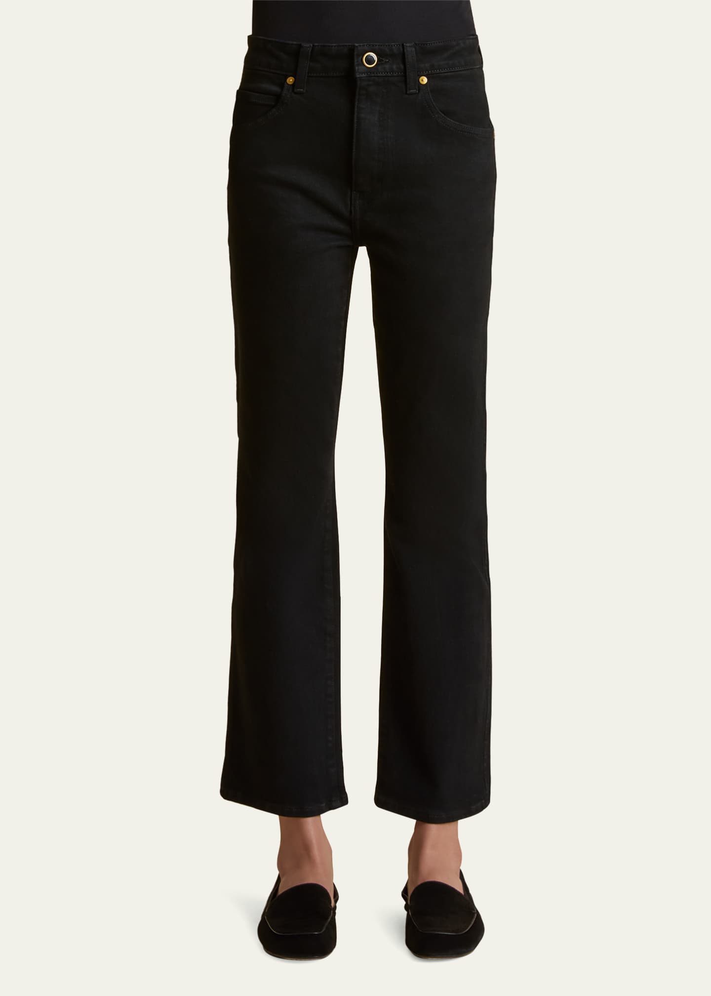 Khaite Vivian Straight-Leg Ankle Jeans Image 4 of 5