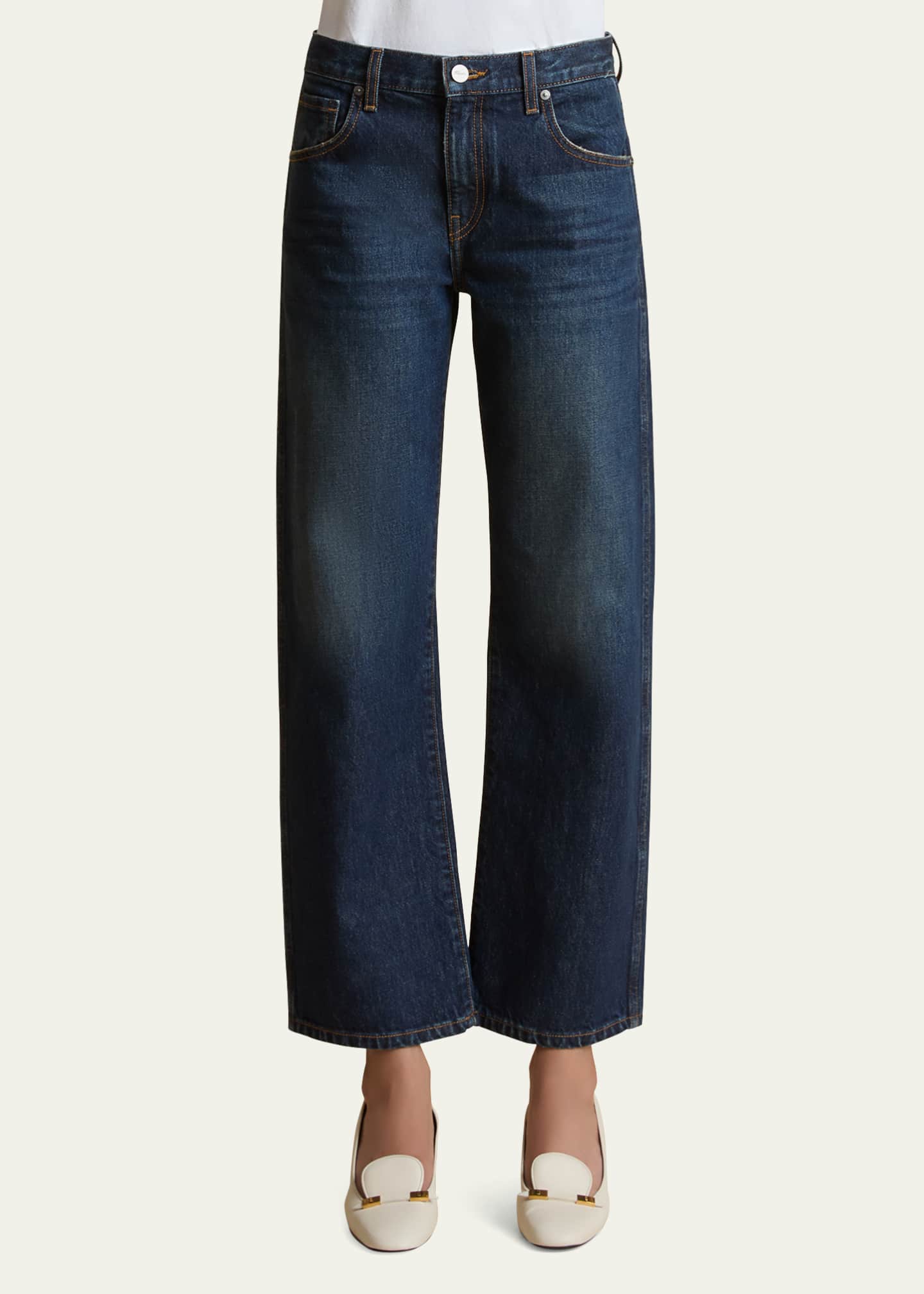 Khaite Kerrie Crop Wide Leg Jeans Image 3 of 4
