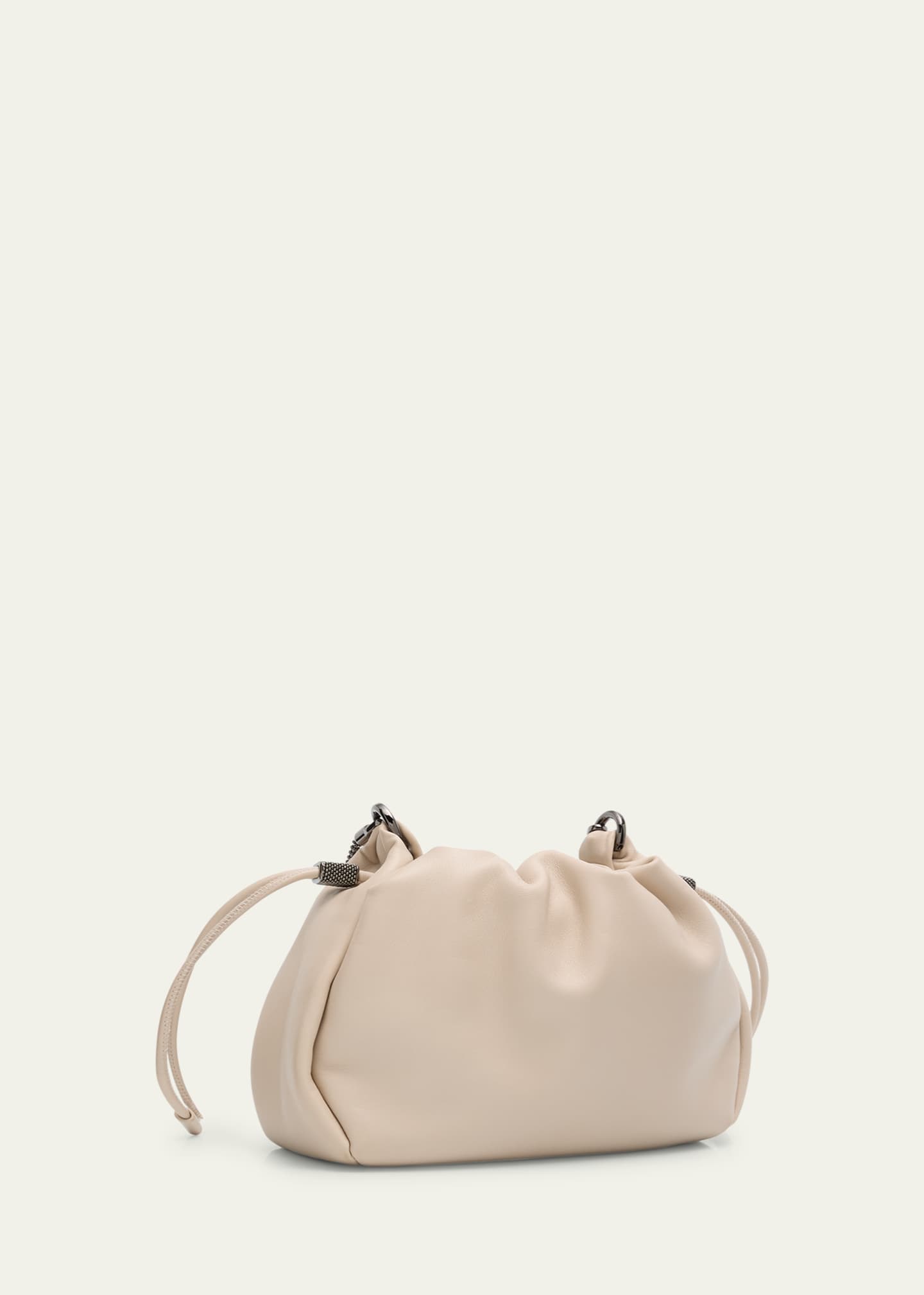 Brunello Cucinelli Small Drawstring Lambskin Crossbody Bag Image 2 of 4