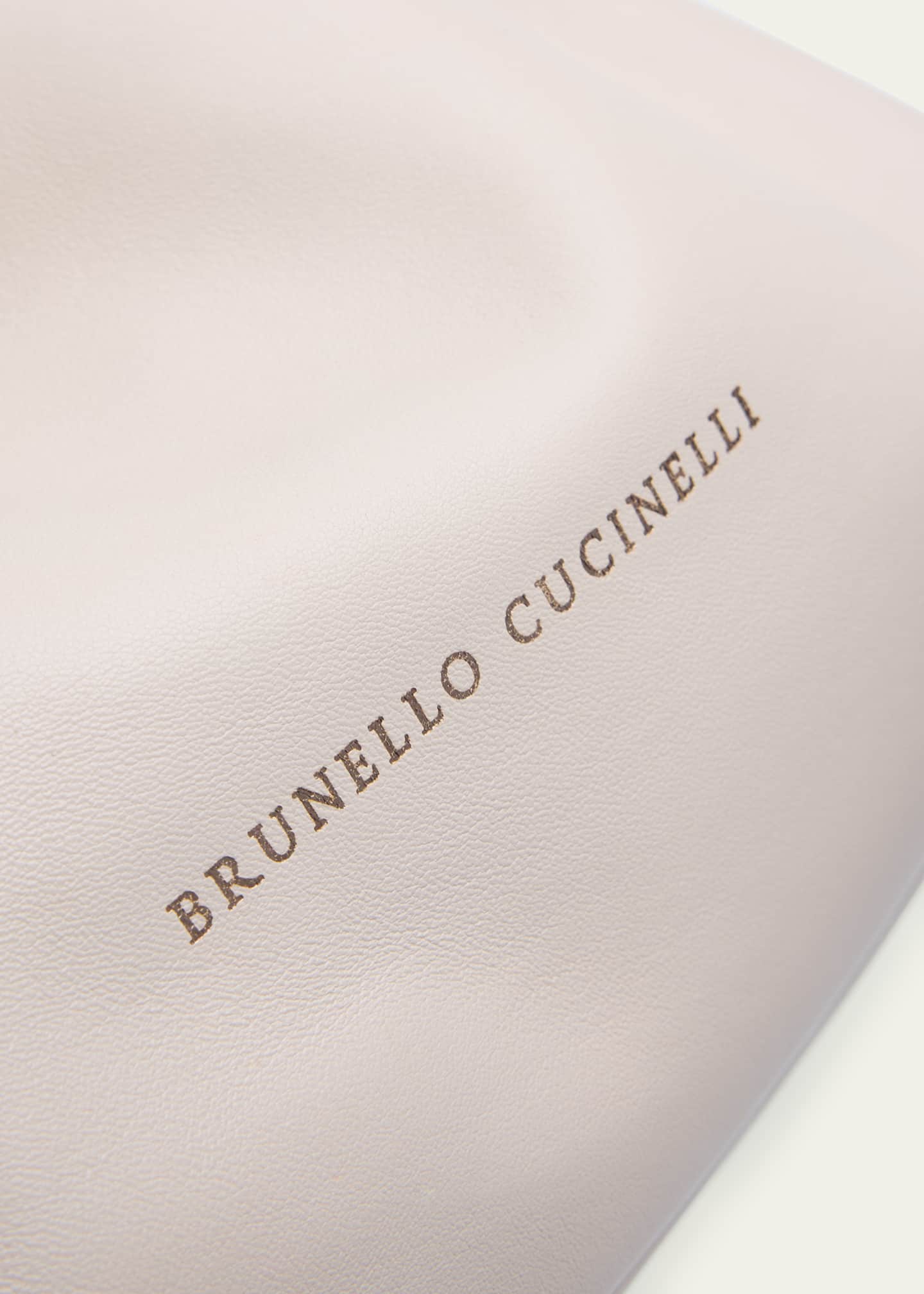 Brunello Cucinelli Small Drawstring Lambskin Crossbody Bag Image 4 of 4