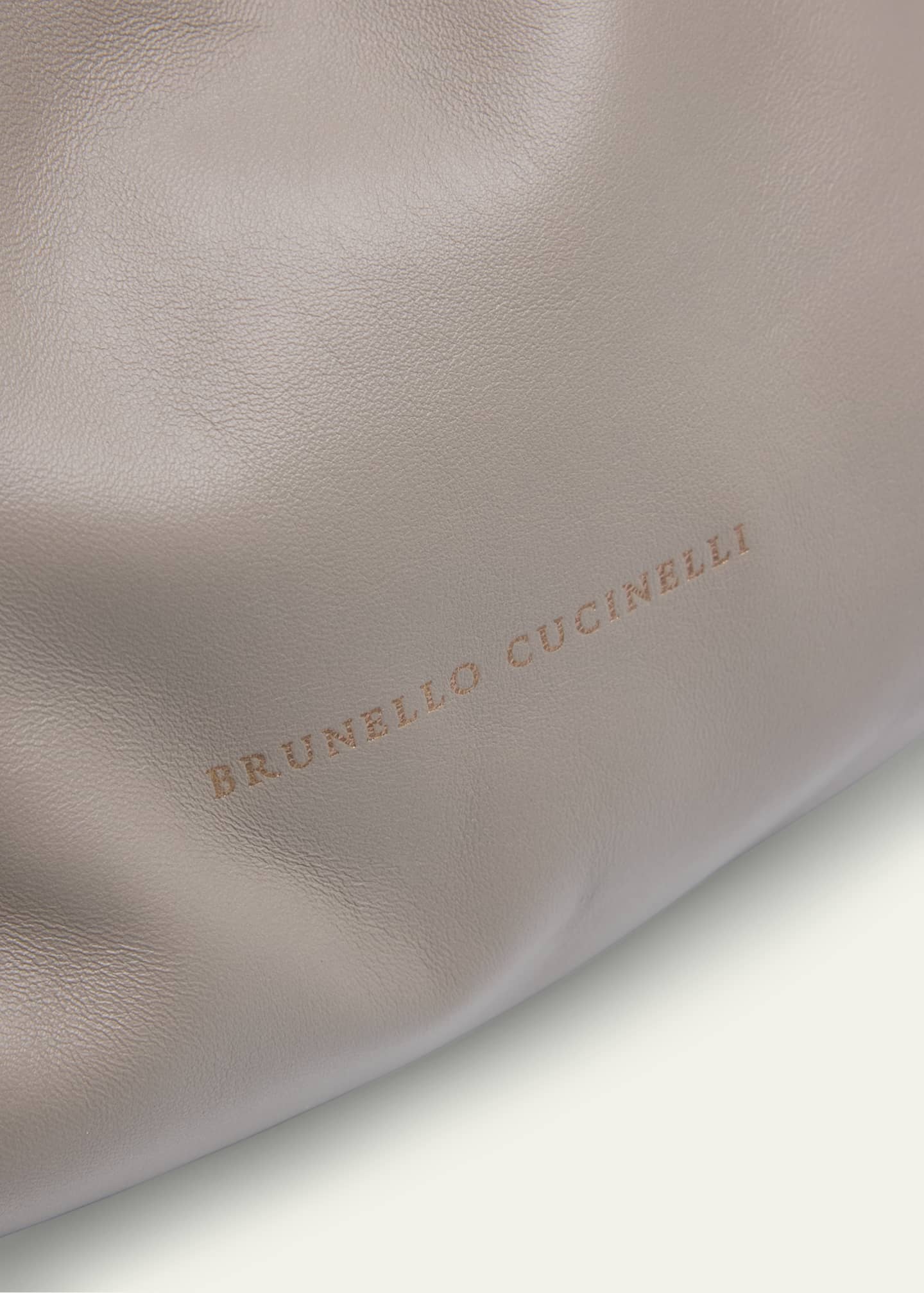 Brunello Cucinelli Drawstring Lambskin Crossbody Bag Image 4 of 4