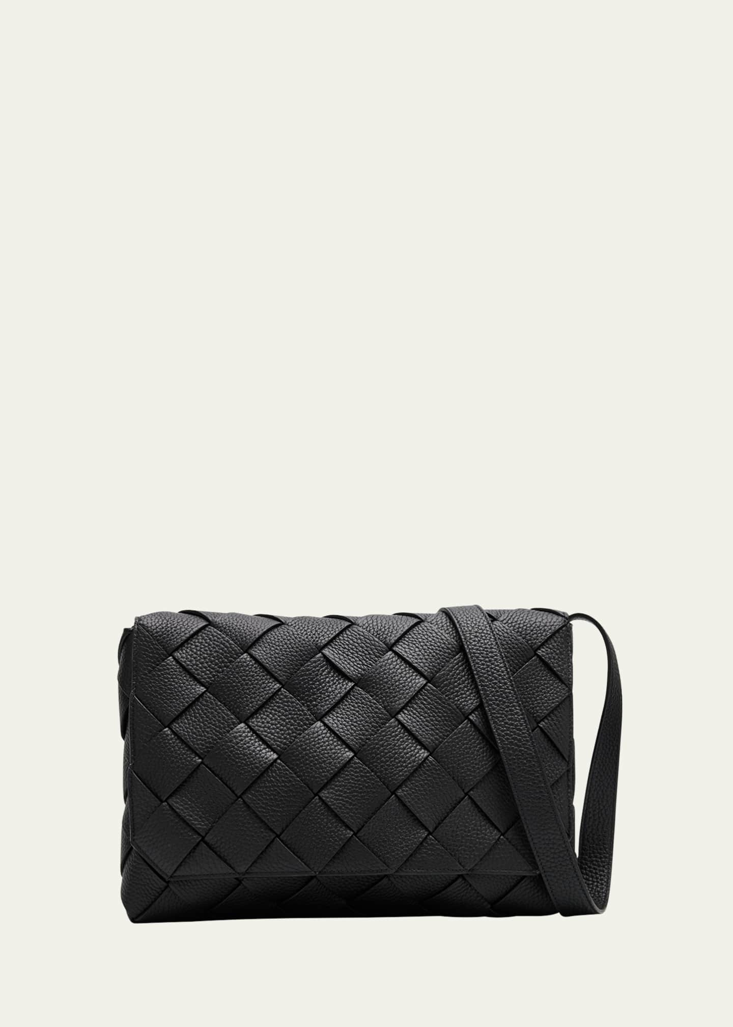 Bottega Veneta Men's Diago Large Intreccio Leather Crossbody Bag Image 1 of 6