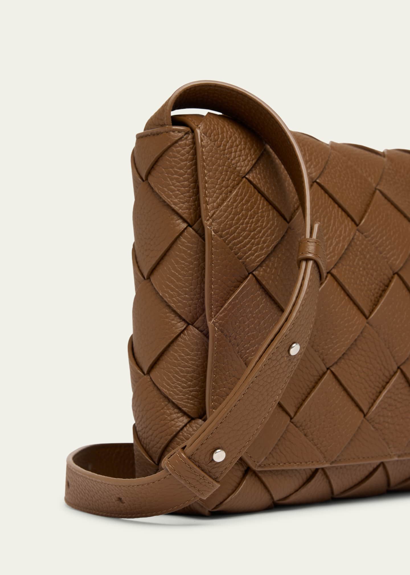 Bottega Veneta Men's Diago Large Intreccio Leather Crossbody Bag