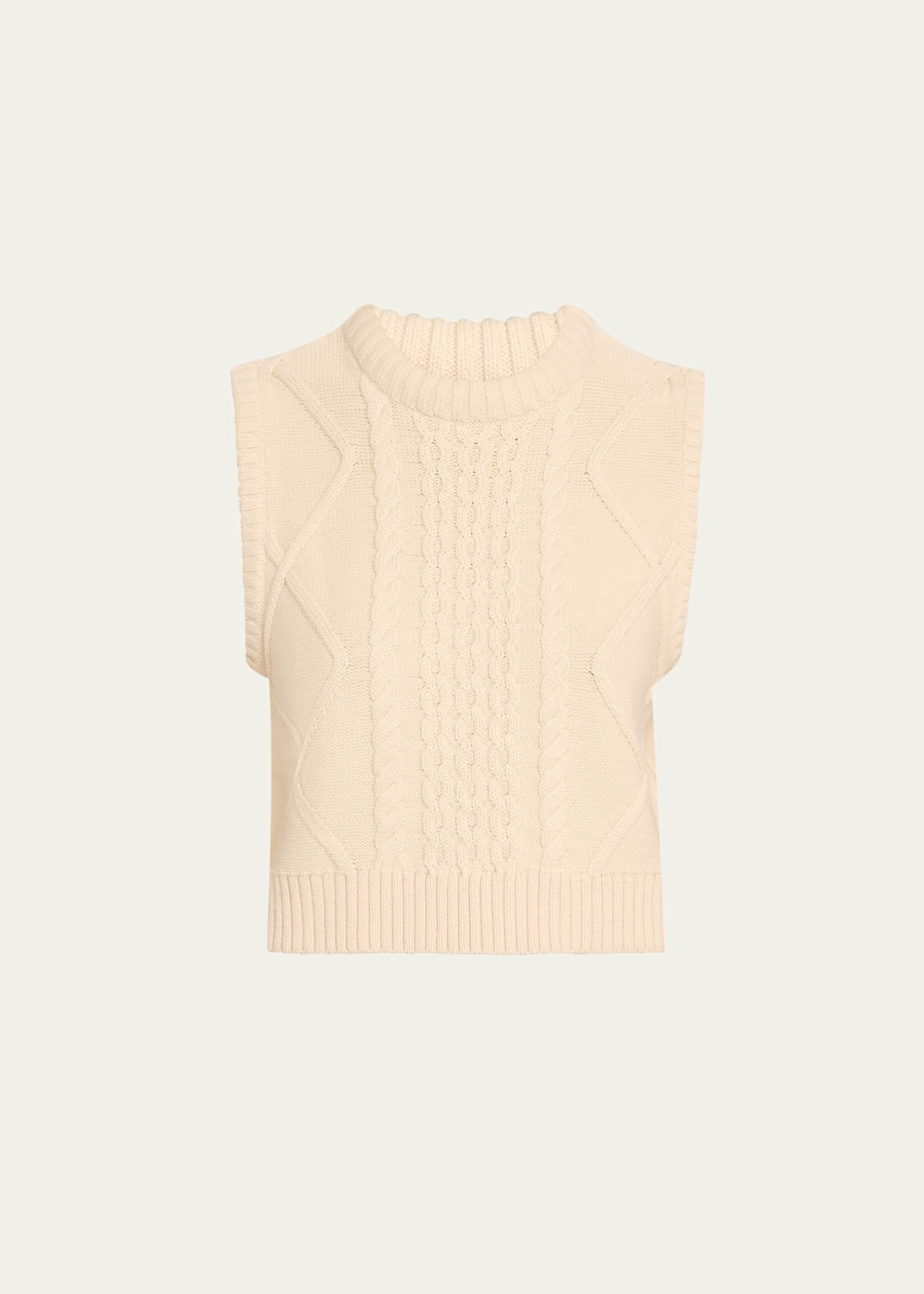 Kule The Van Chunky Cable-Knit Vest Image 1 of 5