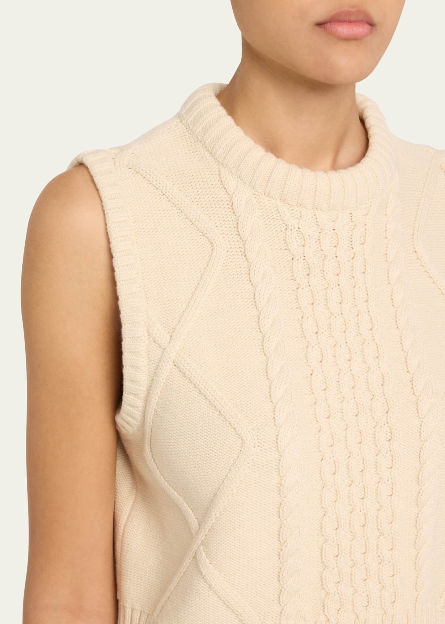 Kule The Van Chunky Cable-Knit Vest Image 5 of 5