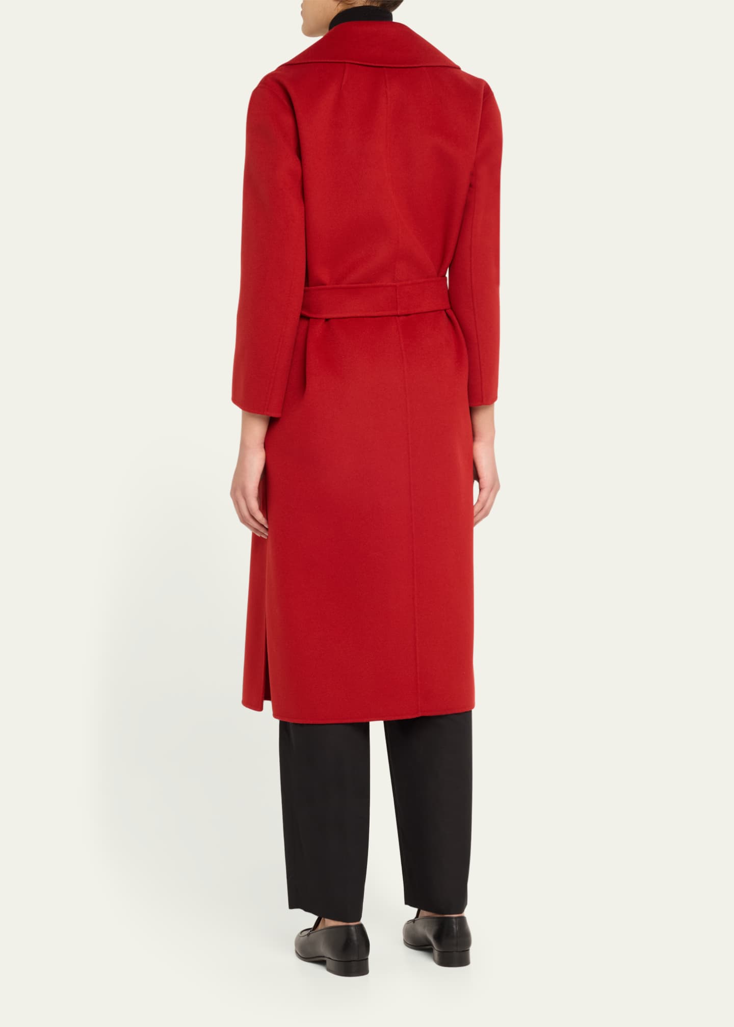 Max Mara Livia Belted Wrap Wool Coat Image 3 of 5