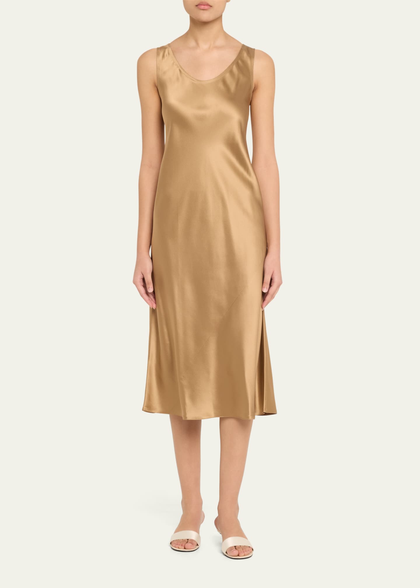Max Mara Banjo Slip Midi Silk Dress Image 2 of 5
