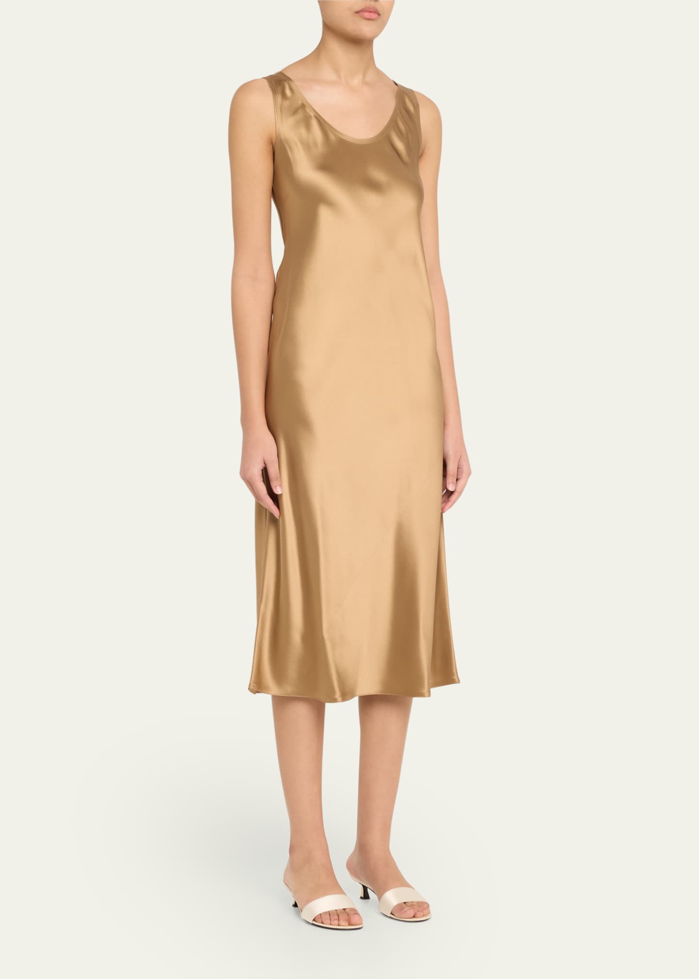 Max Mara Banjo Slip Midi Silk Dress Image 4 of 5