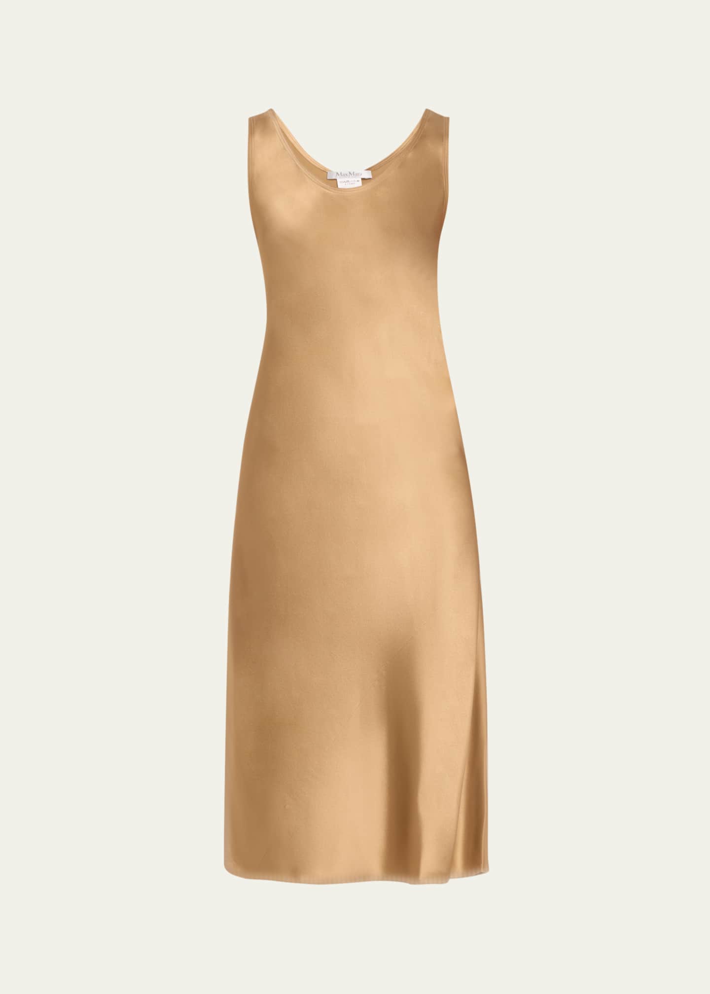 Max Mara Banjo Slip Midi Silk Dress Image 1 of 5