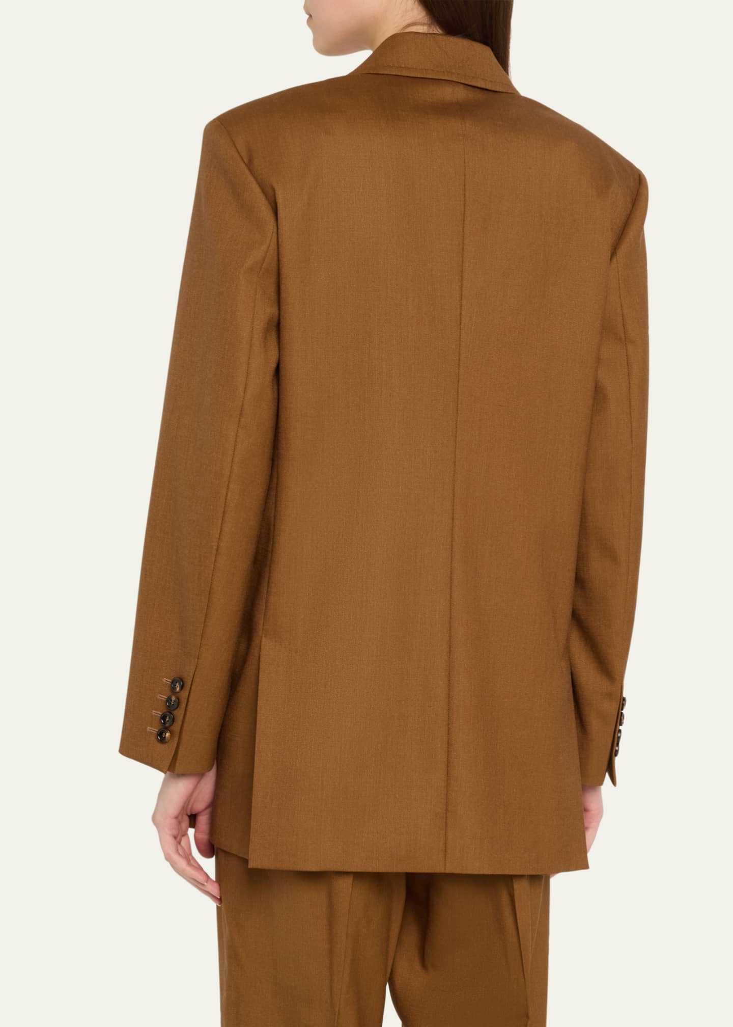 Max Mara Palanca Double-Breasted Silk Jacket Image 3 of 5