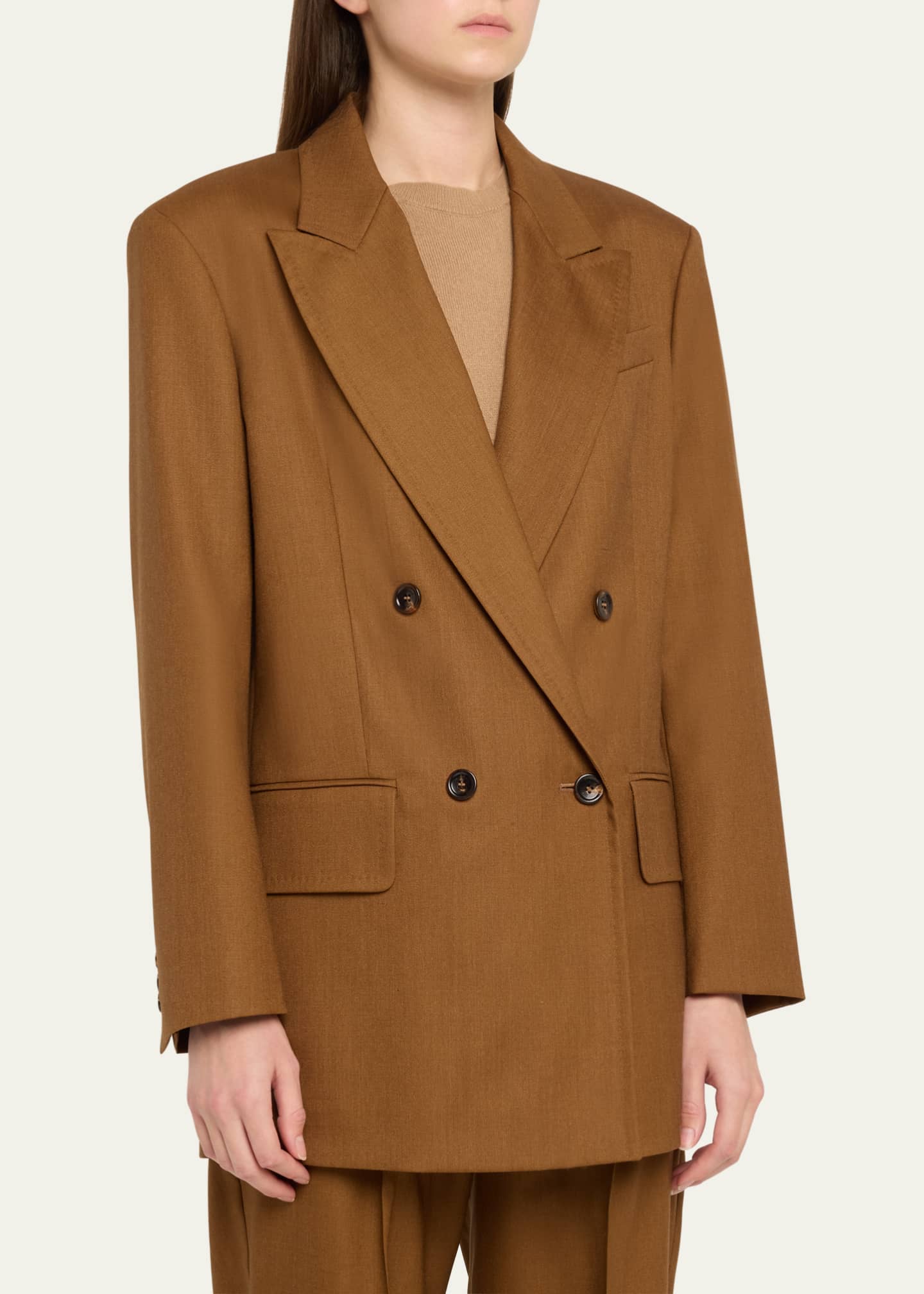 Max Mara Palanca Double-Breasted Silk Jacket Image 4 of 5