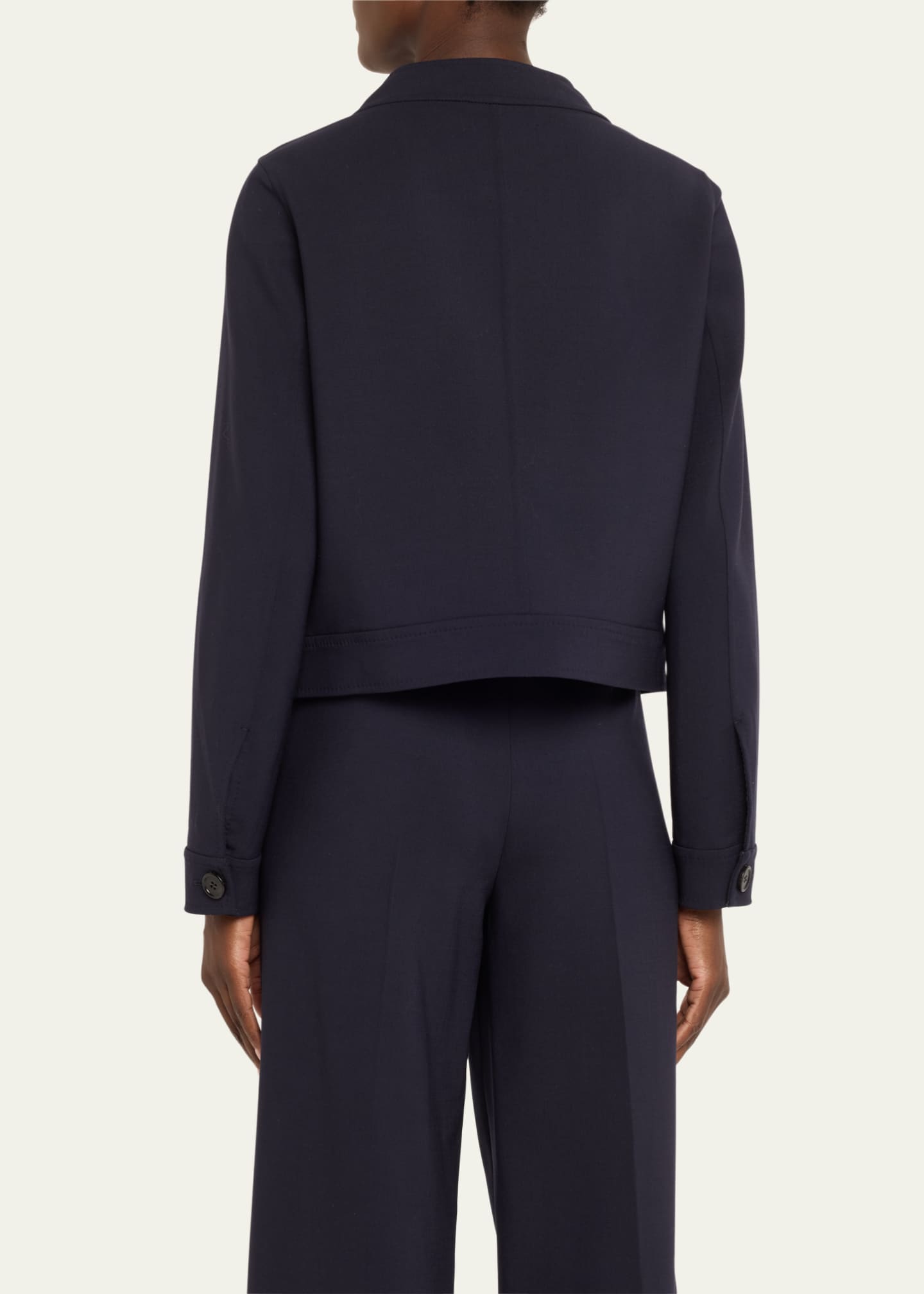 Max Mara Lamine Funnel-Neck Cotton Jacket Image 3 of 5