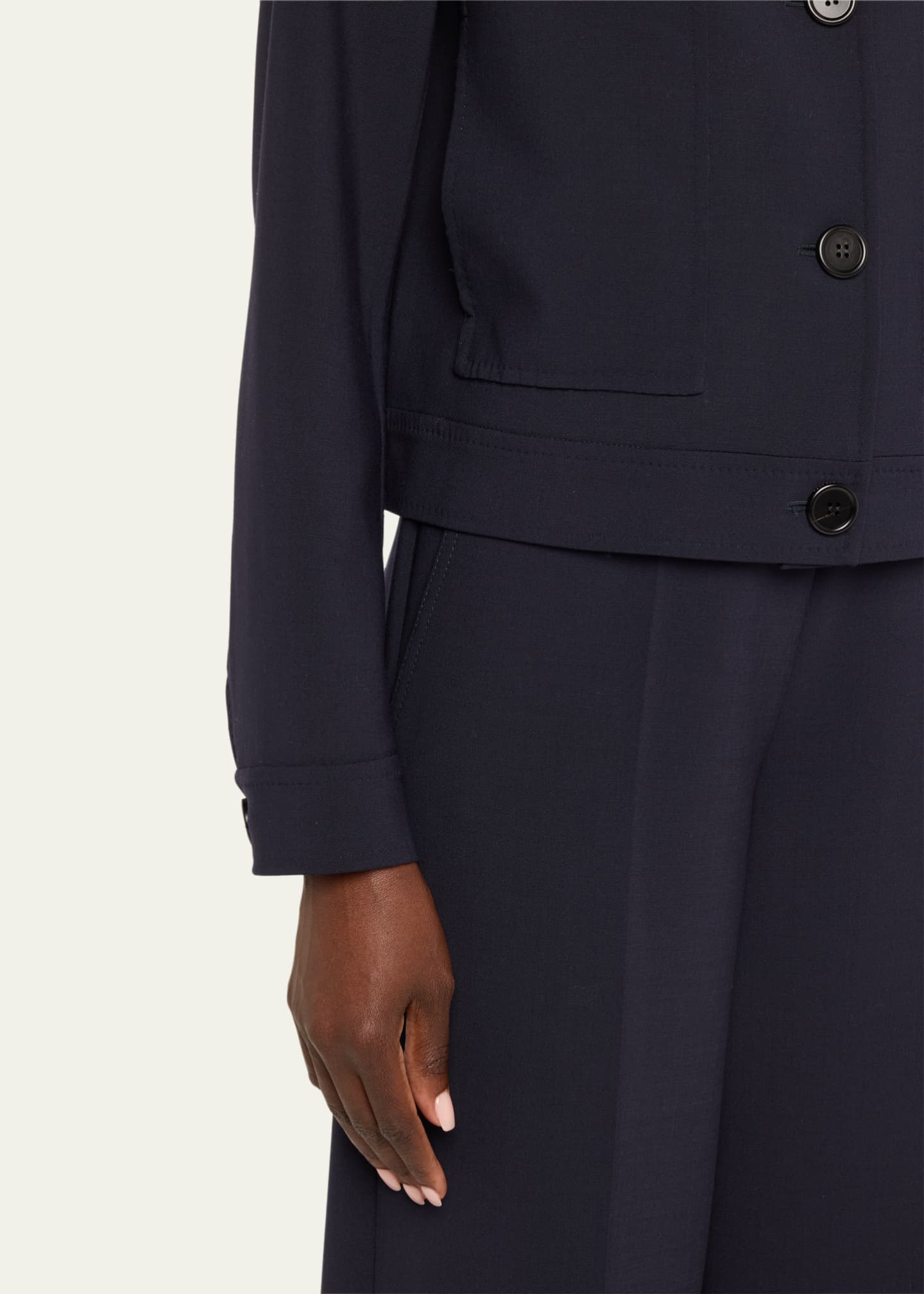 Max Mara Lamine Funnel-Neck Cotton Jacket Image 5 of 5