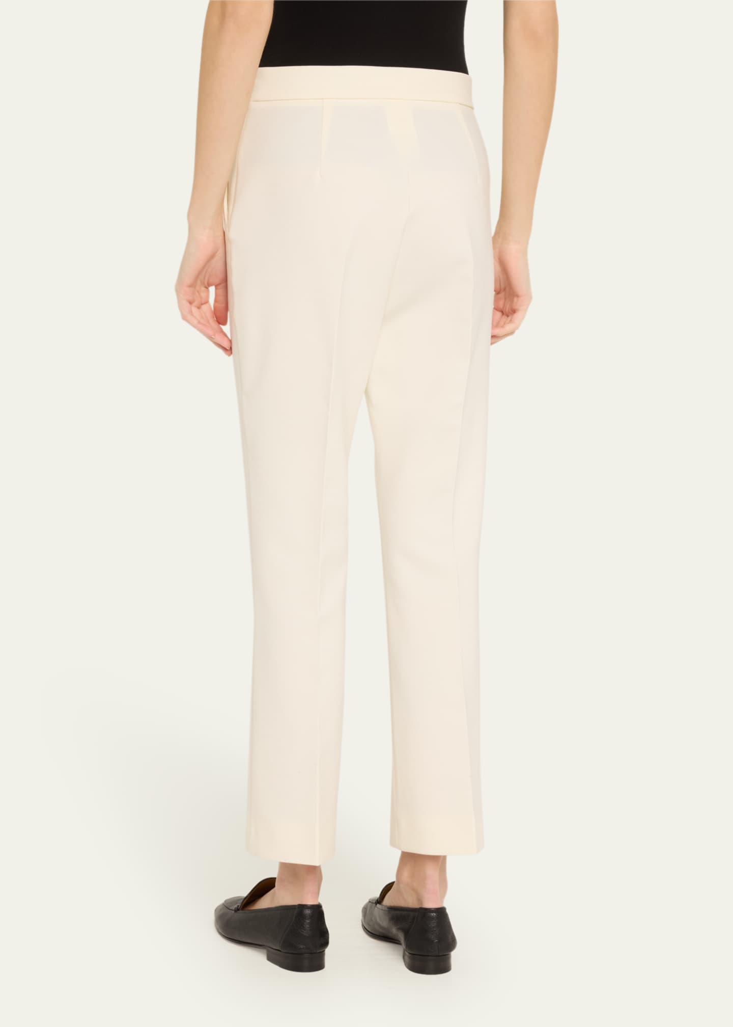 Max Mara Nepeta Skinny Leg Long Trousers, White Image 3 of 5