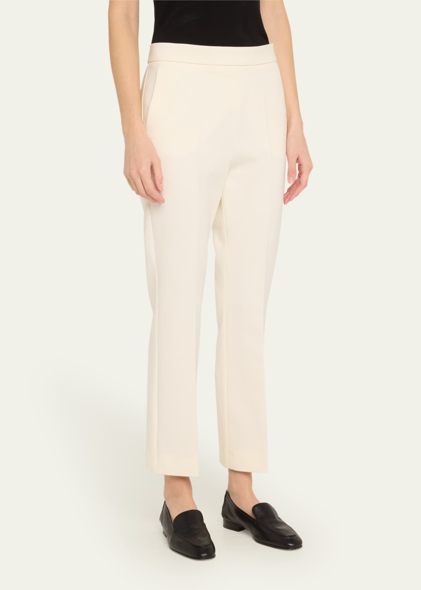 Max Mara Nepeta Skinny Leg Long Trousers, White Image 4 of 5