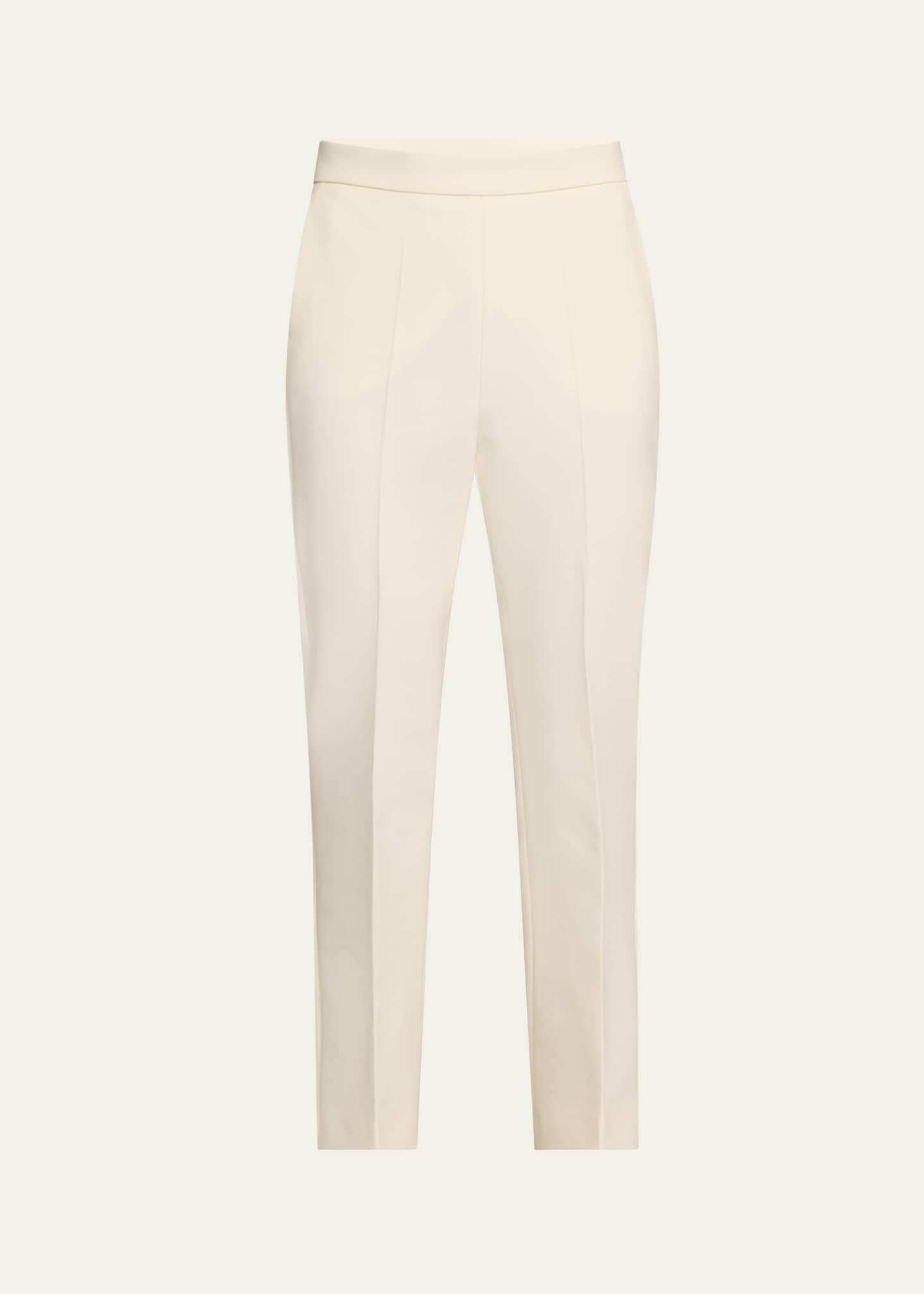 Max Mara Nepeta Skinny Leg Long Trousers, White Image 1 of 5