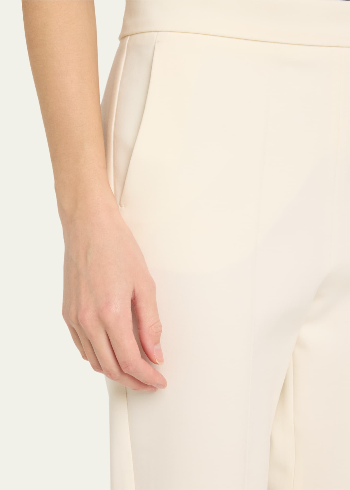 Max Mara Nepeta Skinny Leg Long Trousers, White Image 5 of 5
