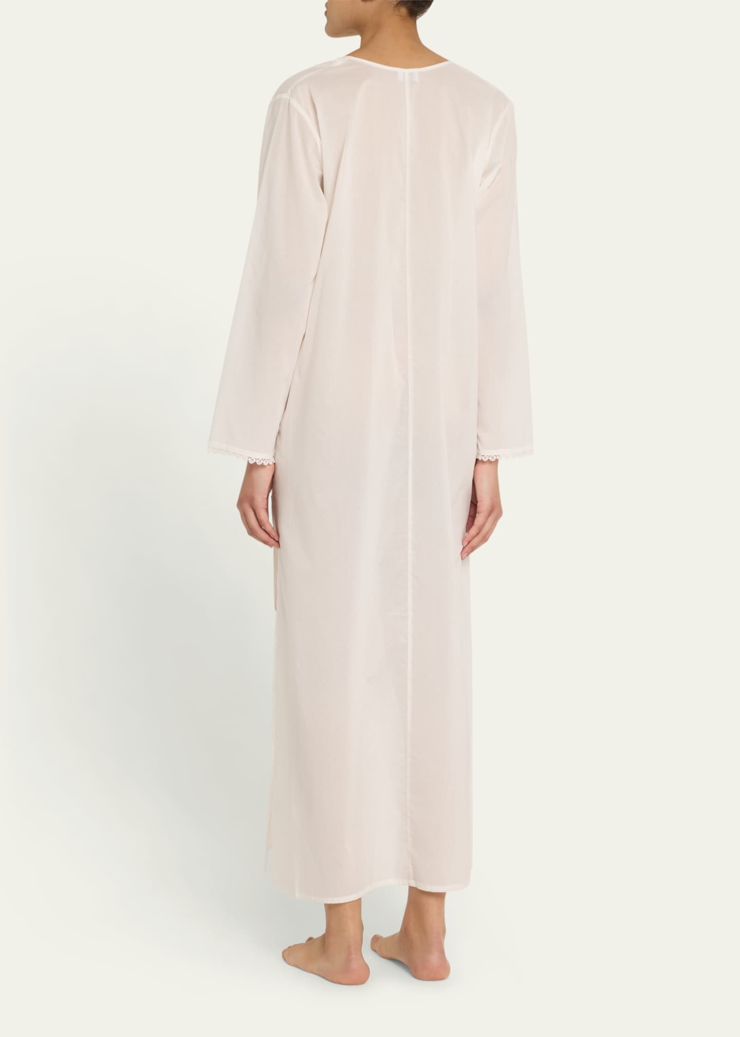 Pour Les Femmes Valentina Lace-Trim Cotton Maxi Kaftan Image 3 of 5