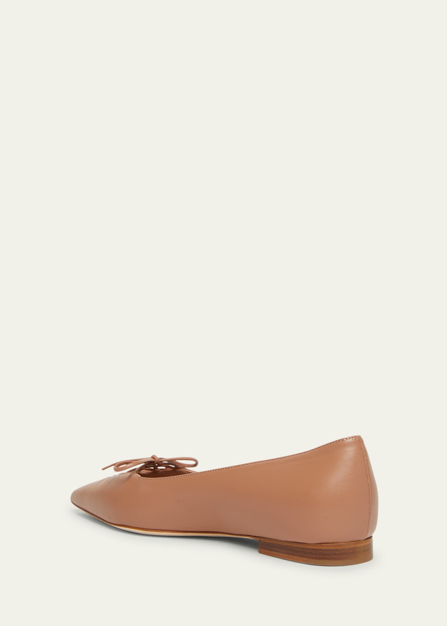 Malone Souliers Hedy Nappa Leather Lace-Up Pointed Toe Flats Image 2 of 3
