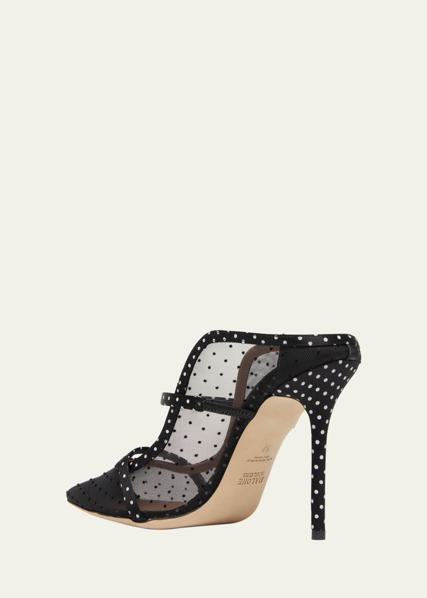 Malone Souliers Maureen Polka Dot Double-Strap Mules Image 4 of 5