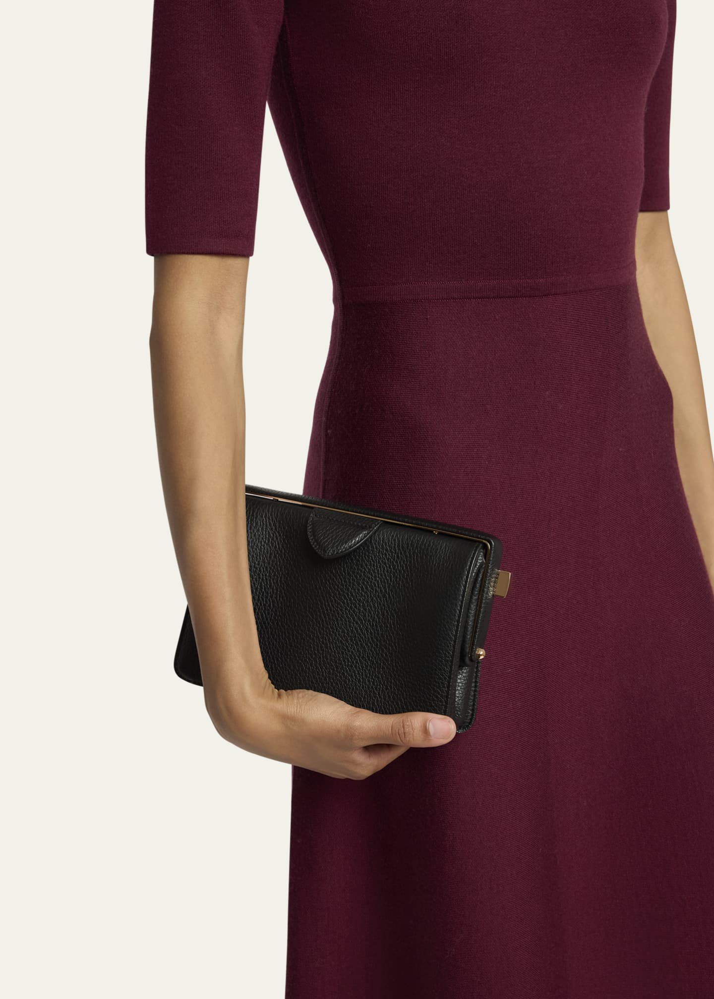 Gabriela Hearst Carrington Deerskin Box Clutch Bag Image 2 of 5