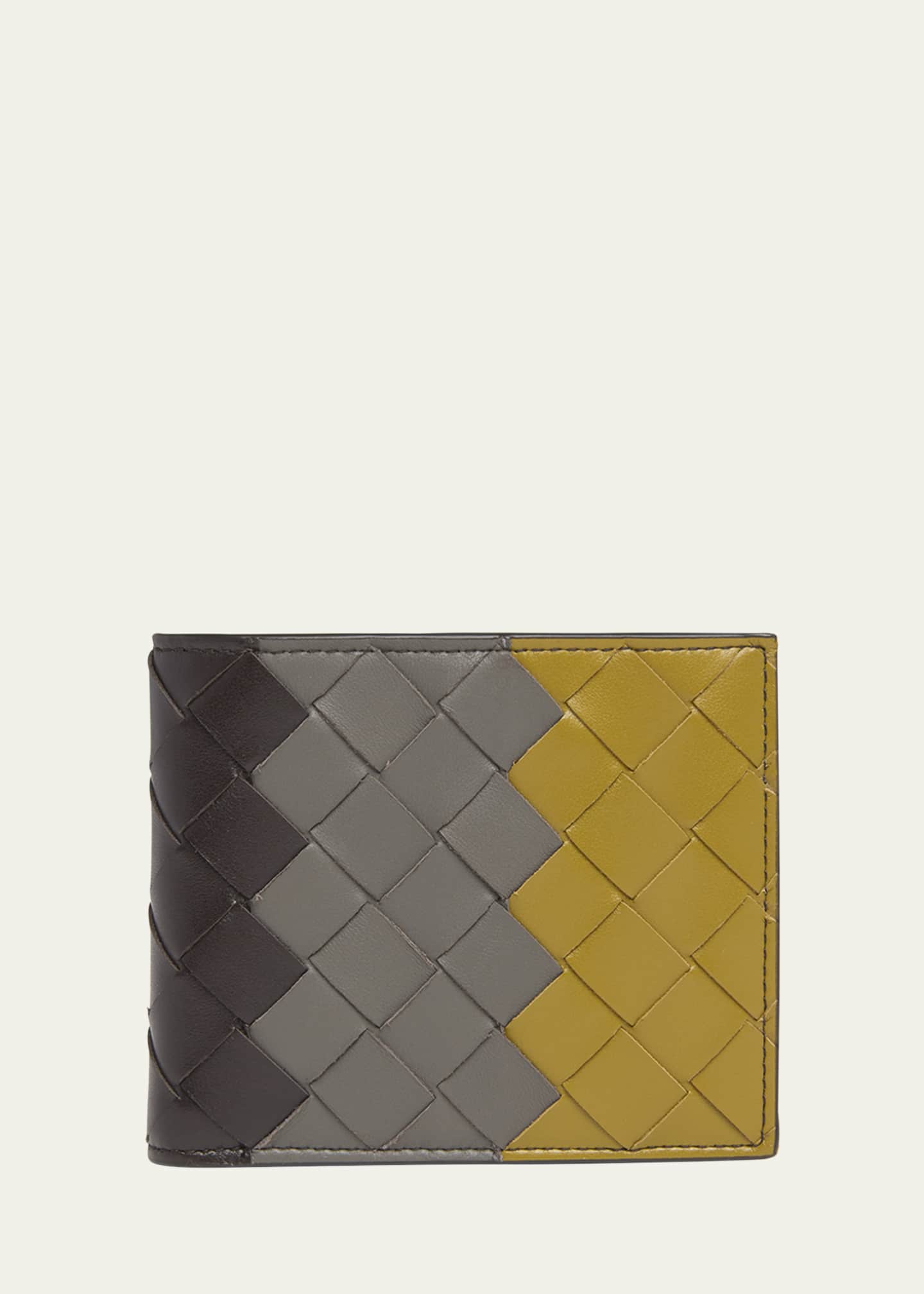 Bottega Veneta Men's Tricolor Intrecciato Leather Bifold Wallet Image 1 of 4
