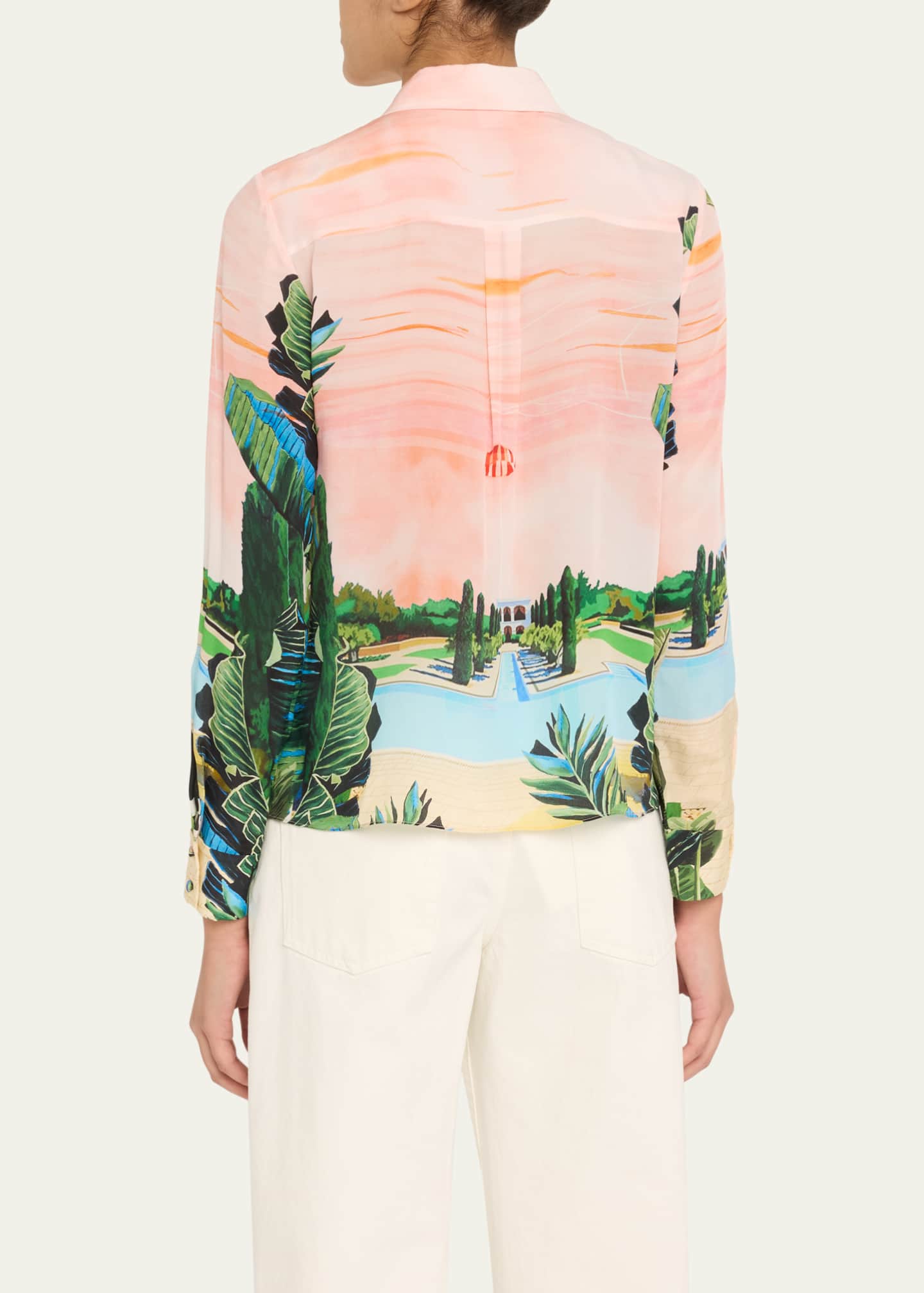 Alice + Olivia Palm Beach Willa Placket Top Image 3 of 5