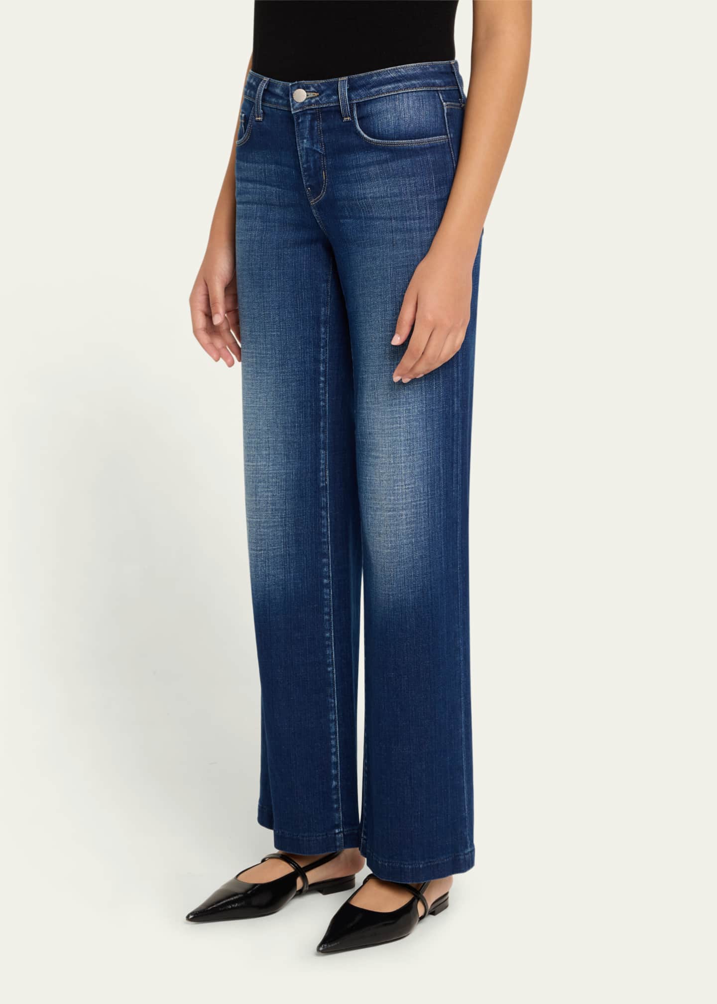 L'Agence Joanne Low-Rise Wide-Leg Jeans Image 4 of 5