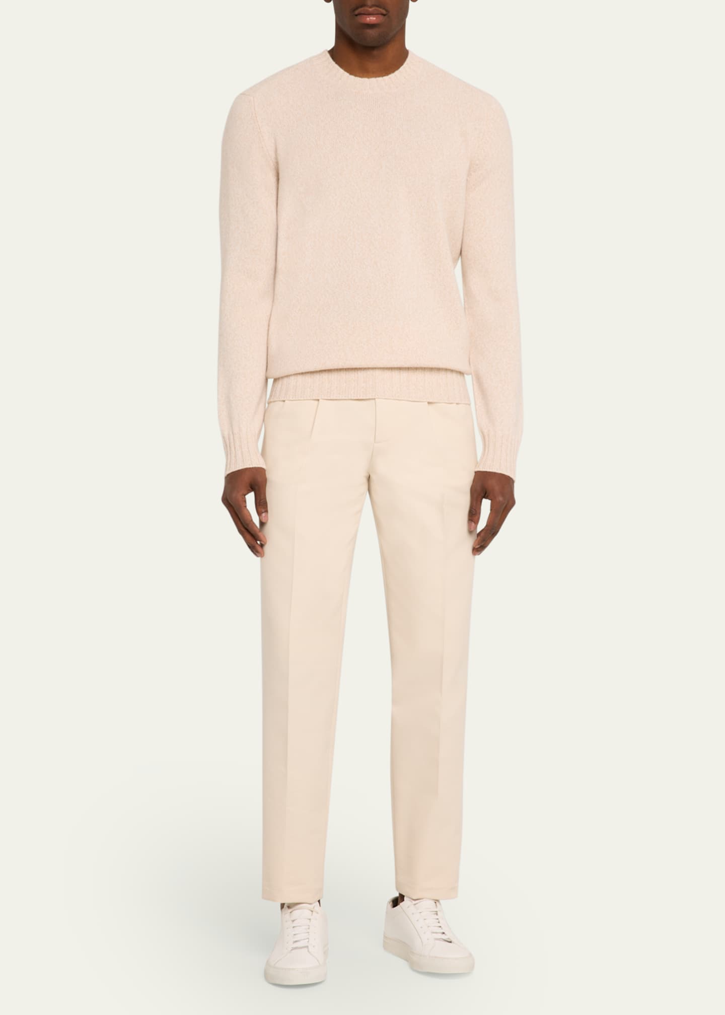 LAMANO Men's Cashmere Crewneck Sweater Image 2 of 5