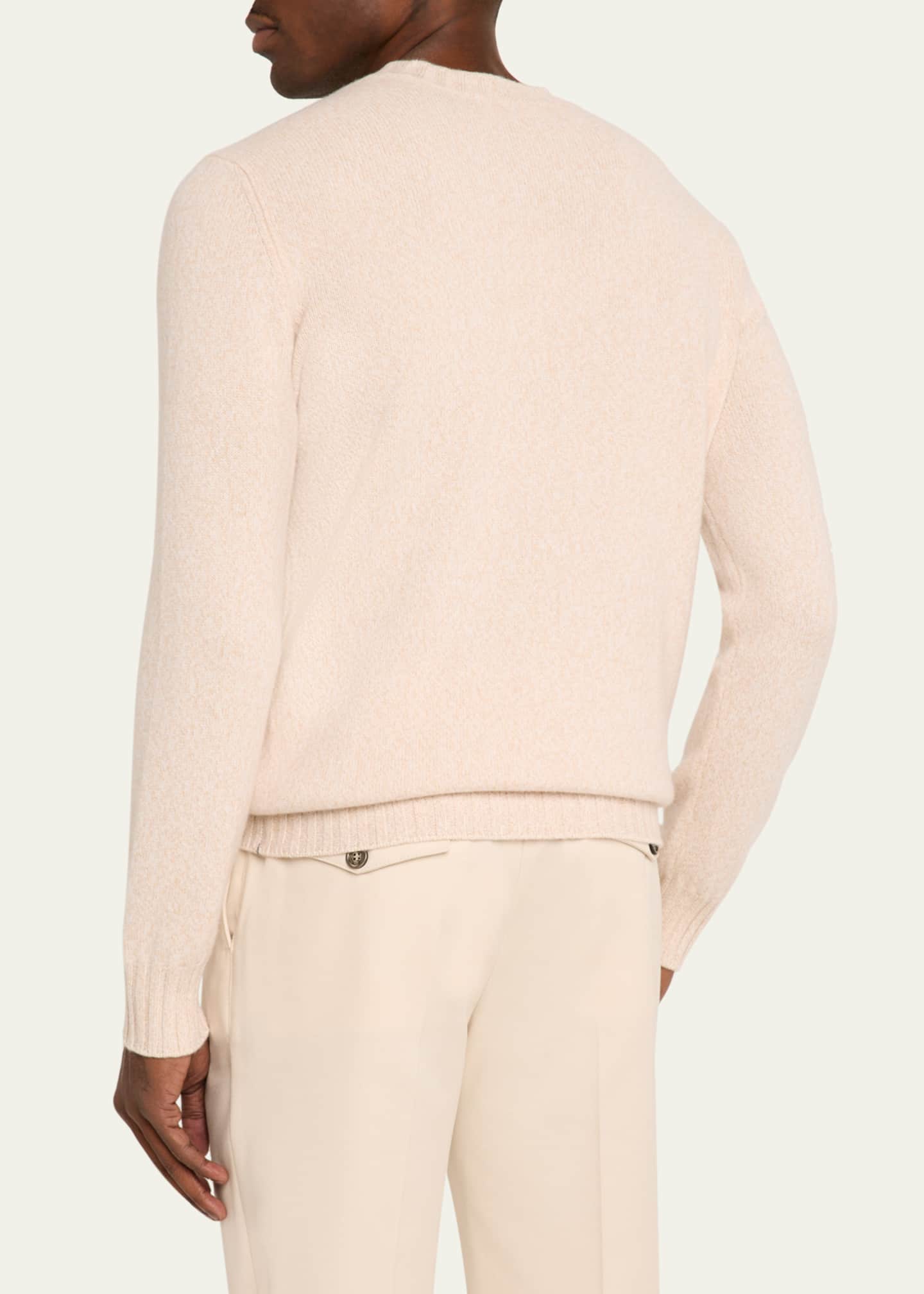 LAMANO Men's Cashmere Crewneck Sweater Image 3 of 5