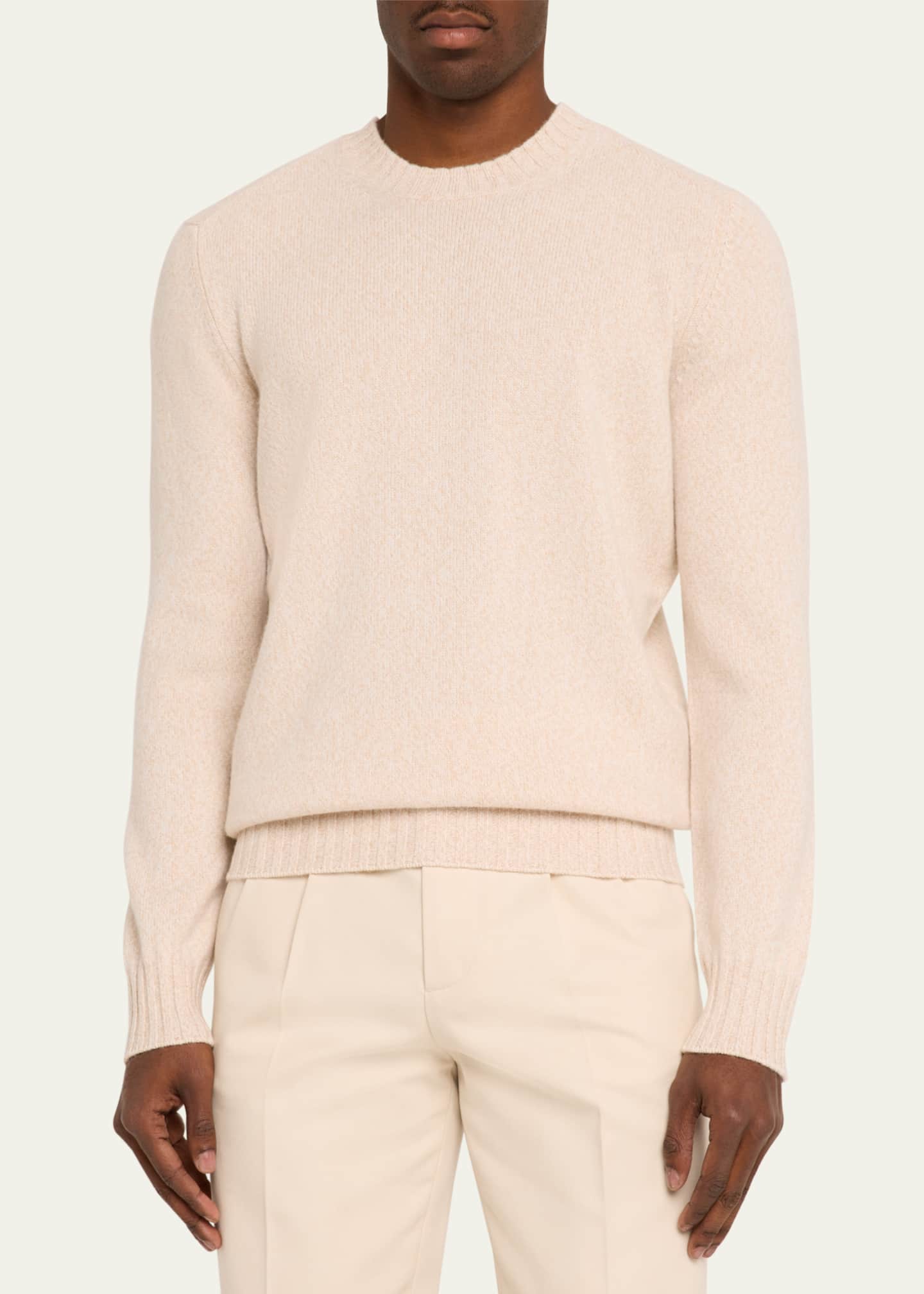 LAMANO Men's Cashmere Crewneck Sweater Image 4 of 5