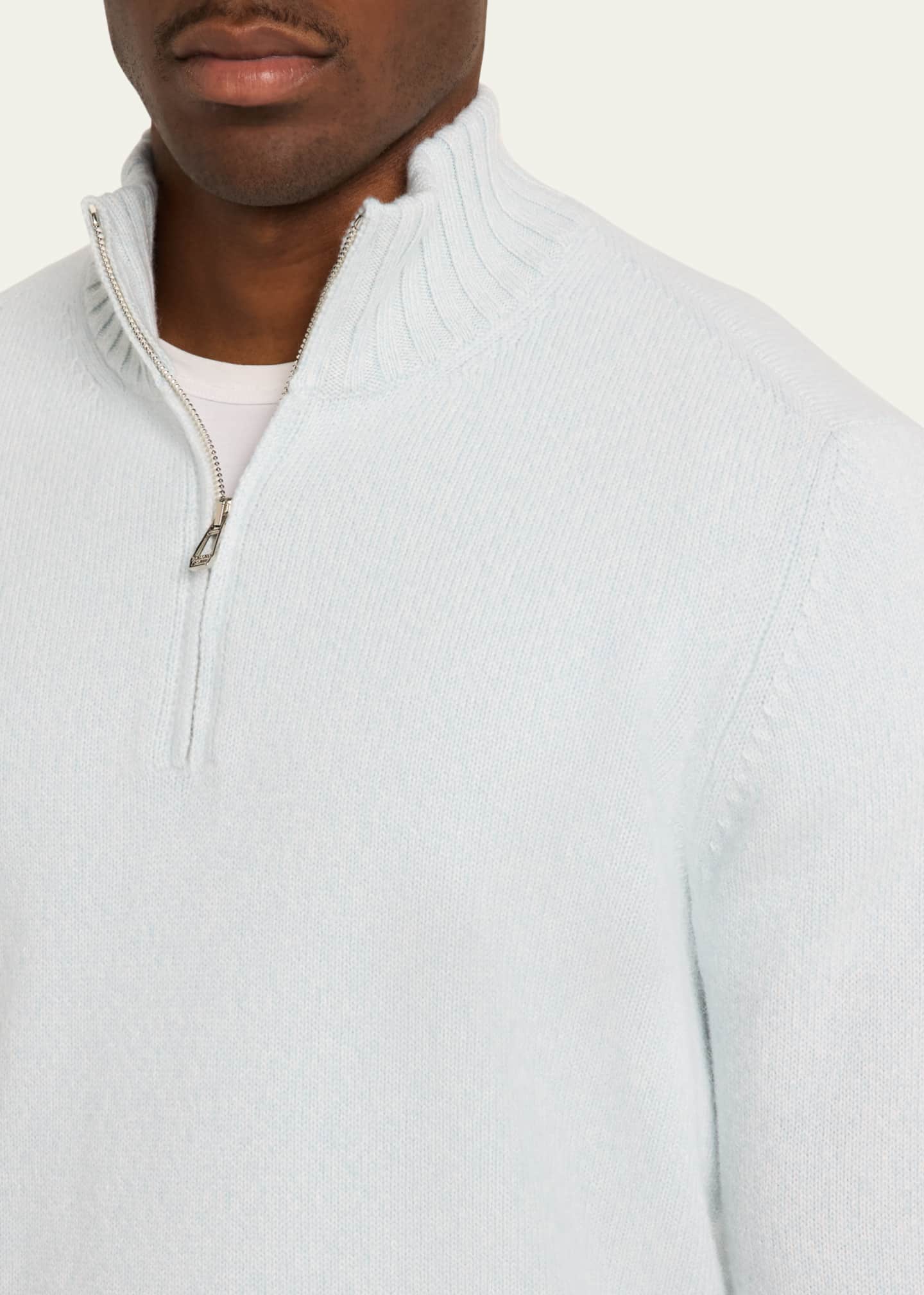 LAMANO Men's Cashmere Half-Zip Sweater Image 5 of 5