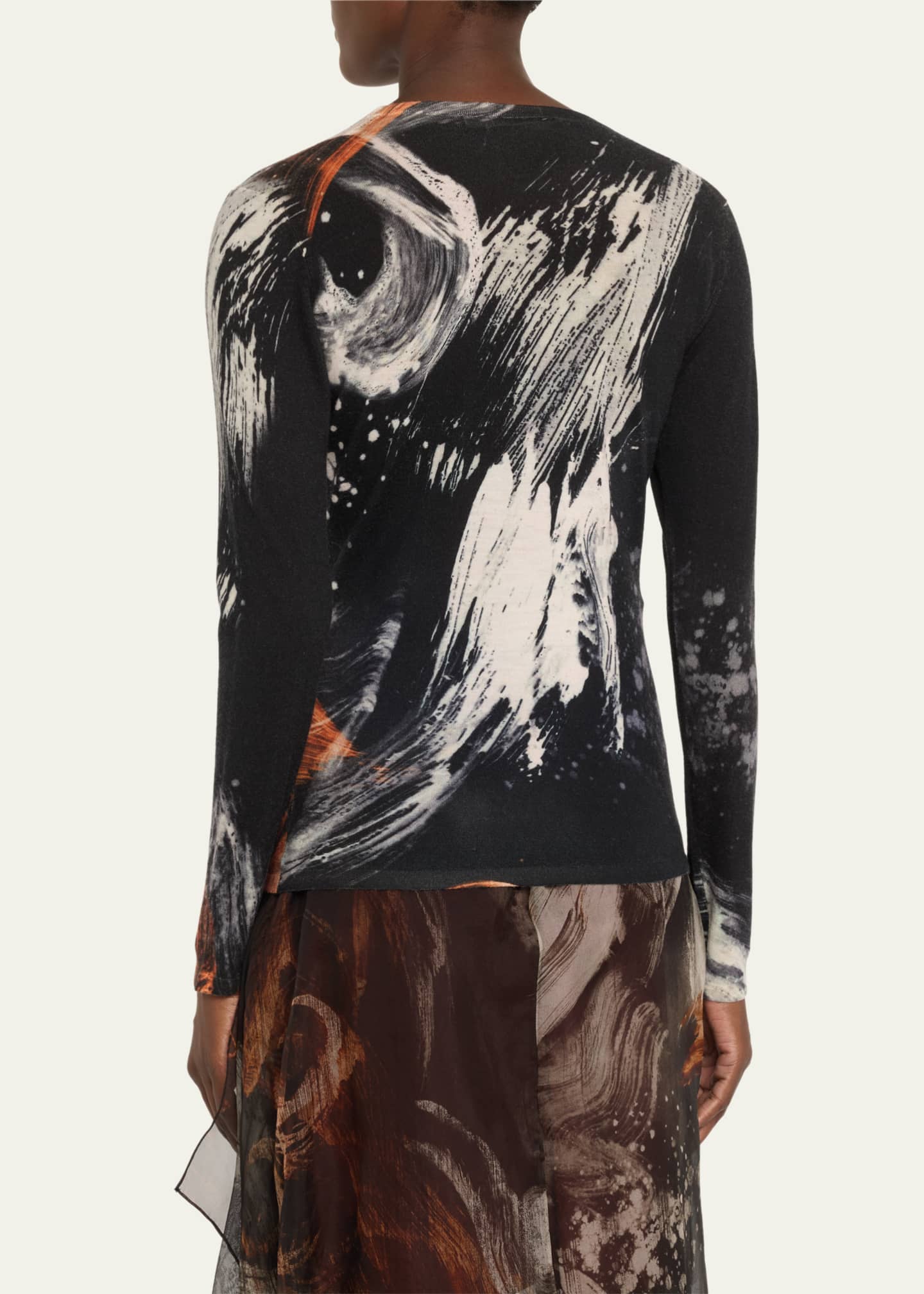 Jason Wu Collection Brushstroke Merino Wool Sweater Image 3 of 5
